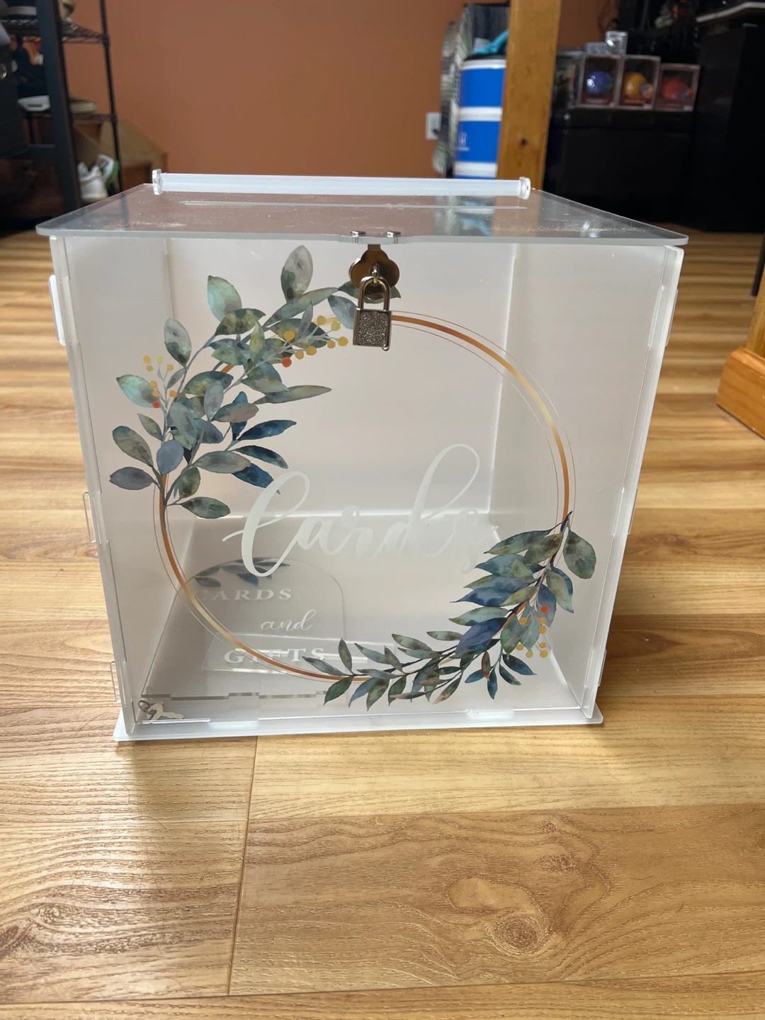 Clear Acrylic Wedding Card Box with Lock