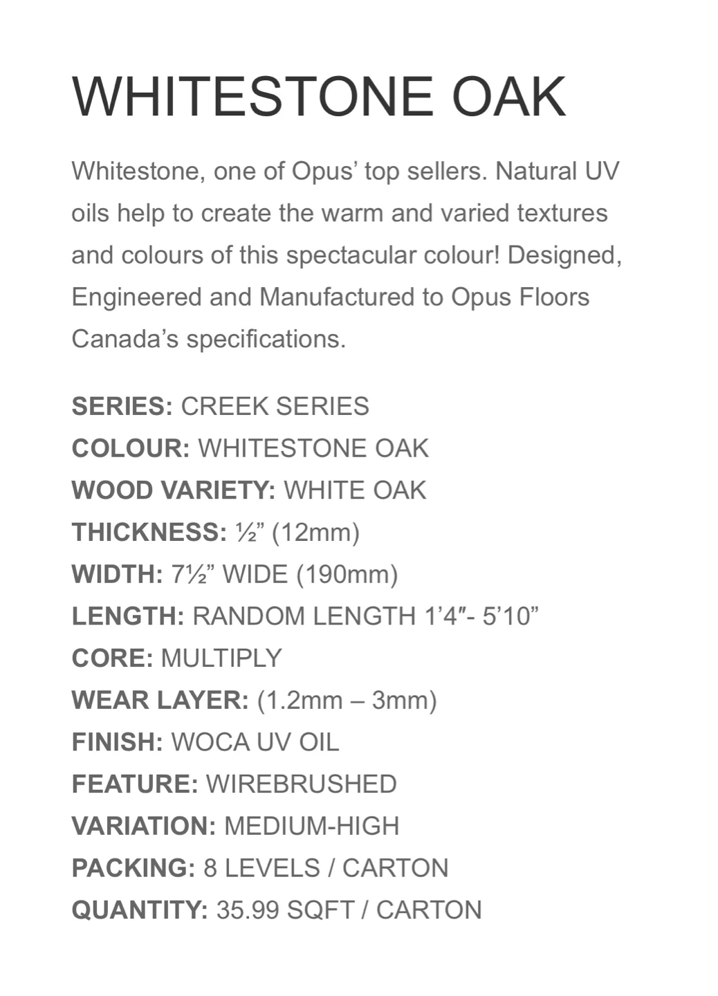 WHITESTONE OAK Engineered Wood Floors from Opus Floors Canada - photo 5