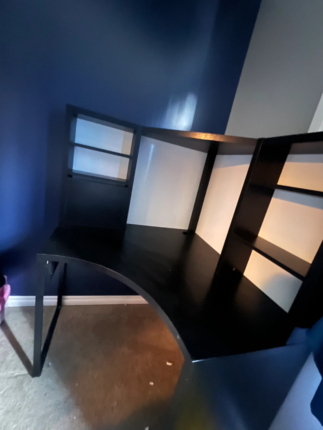 Black IKEA Desk- Magnetic Backboard - photo 3