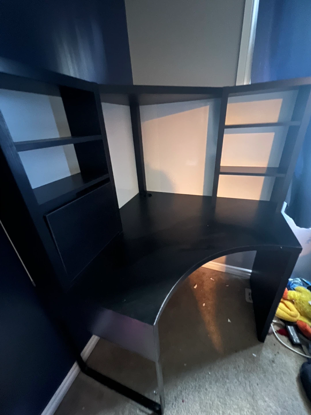 Black IKEA Desk- Magnetic Backboard - photo 2