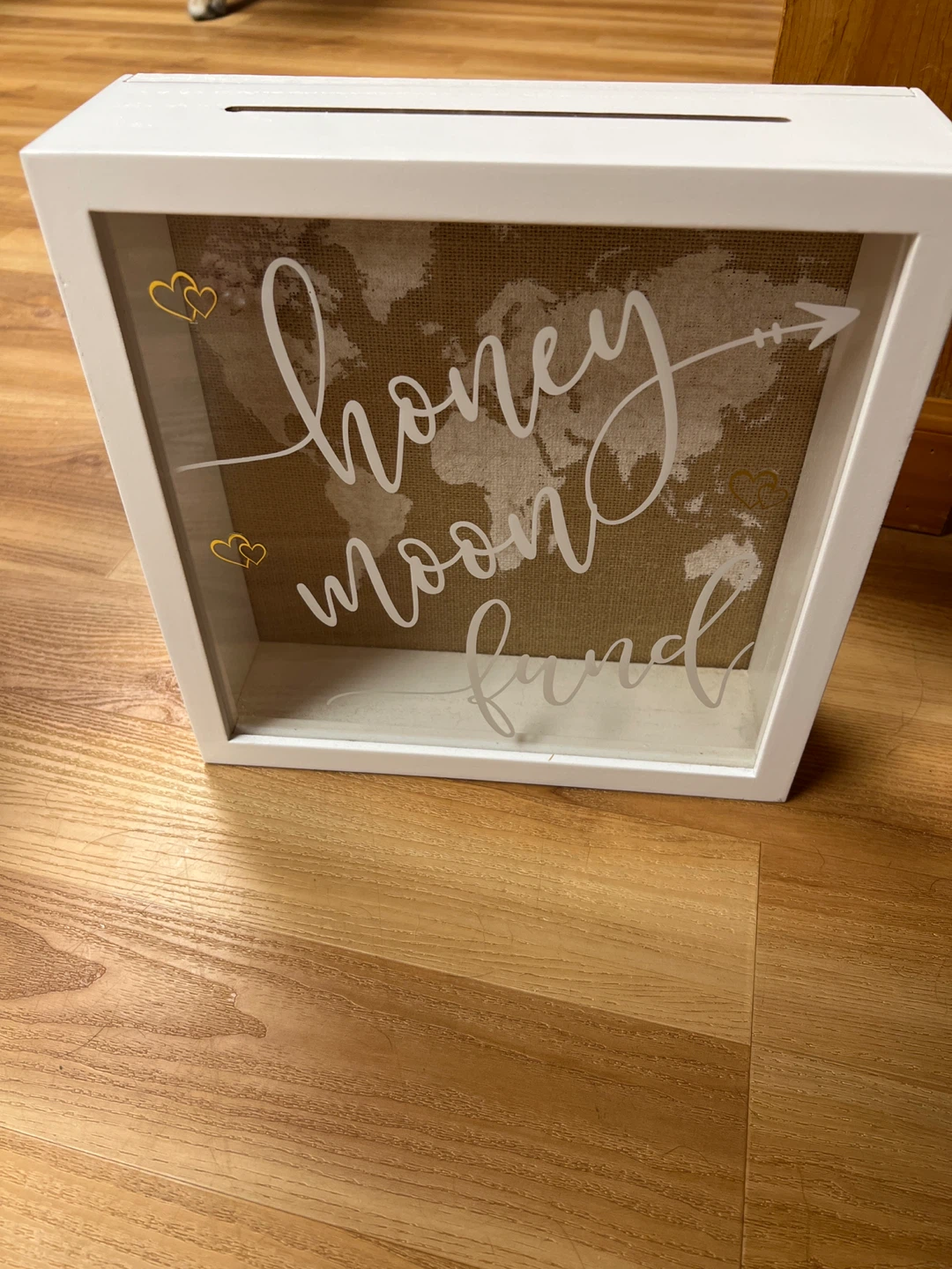 White Honeymoon Fund Shadow Box