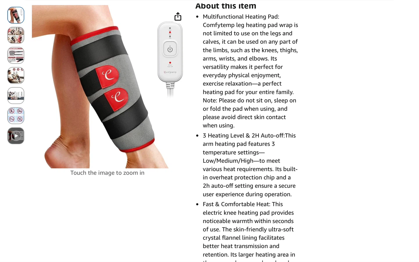 Comfytemp Heating Pad for Leg, Knee, Arm - photo 2