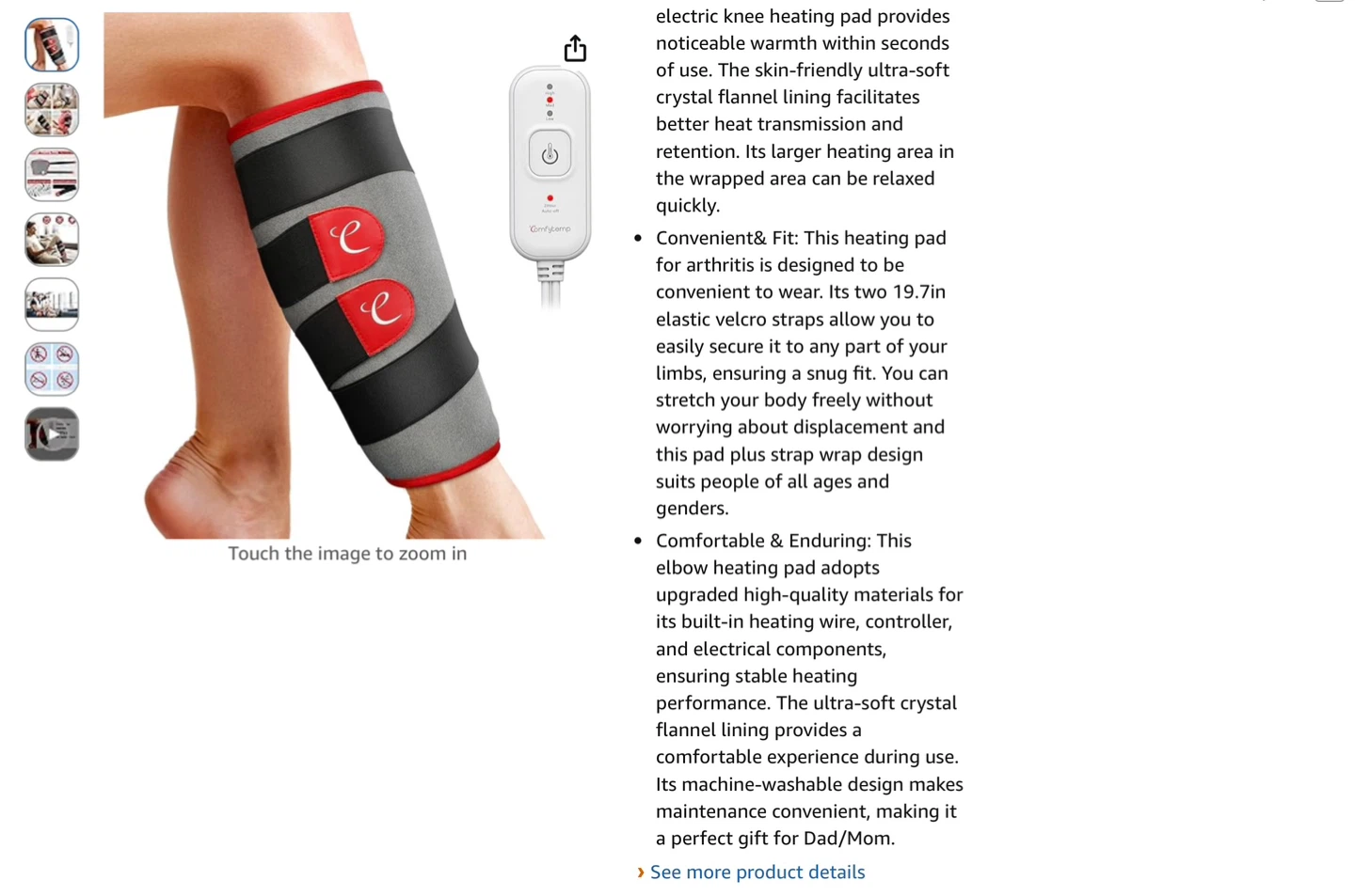 Comfytemp Heating Pad for Leg, Knee, Arm - photo 3