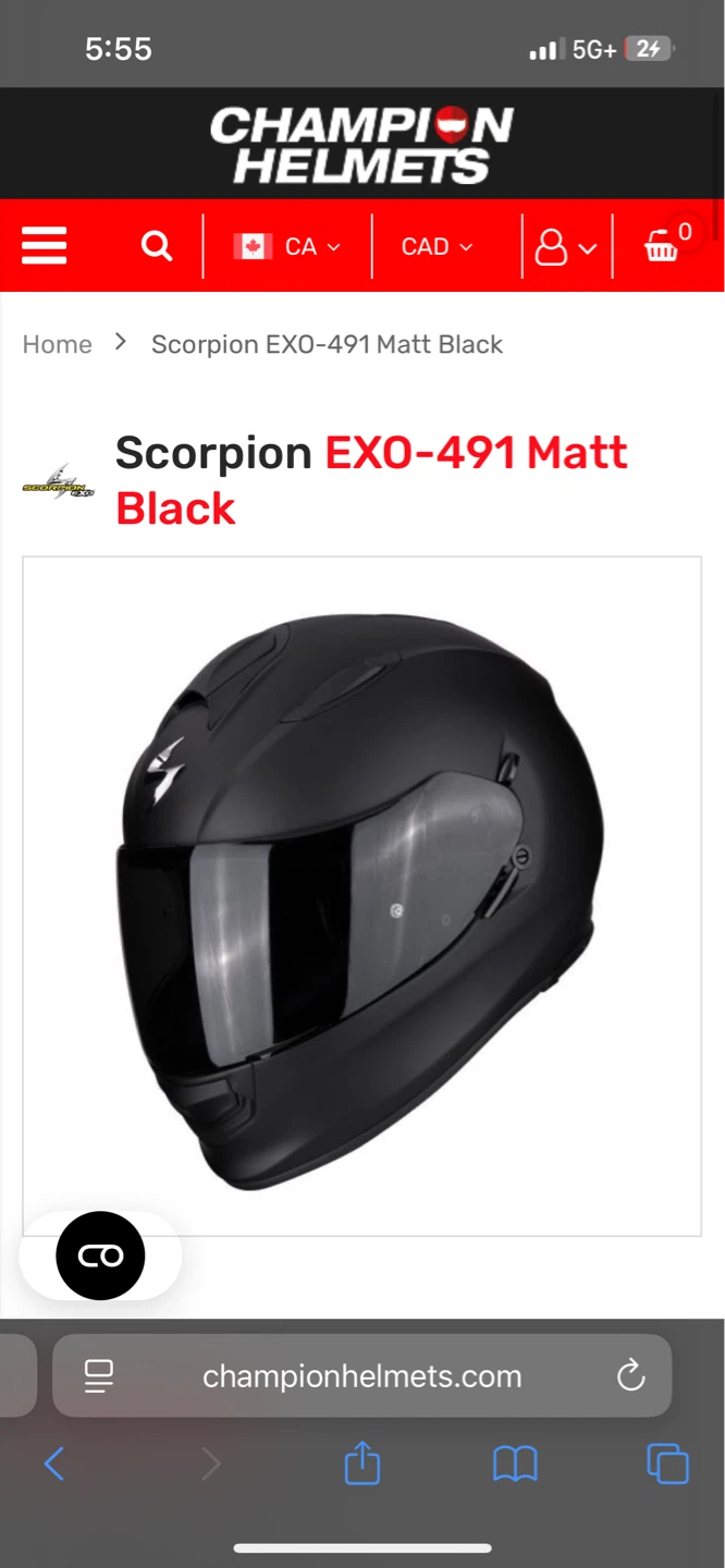 Scorpion EXO-491 Matt Black Motorcycle Helmet - photo 5