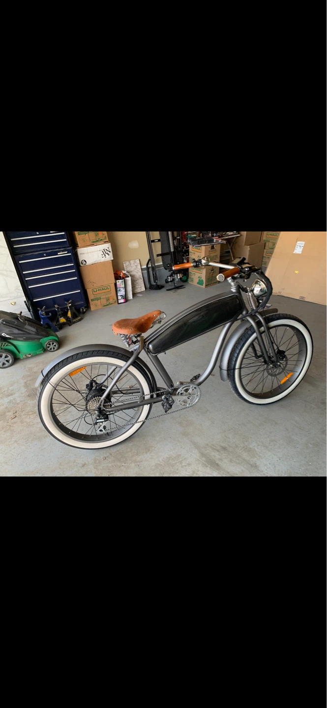 Grey Electric Cruiser Bike