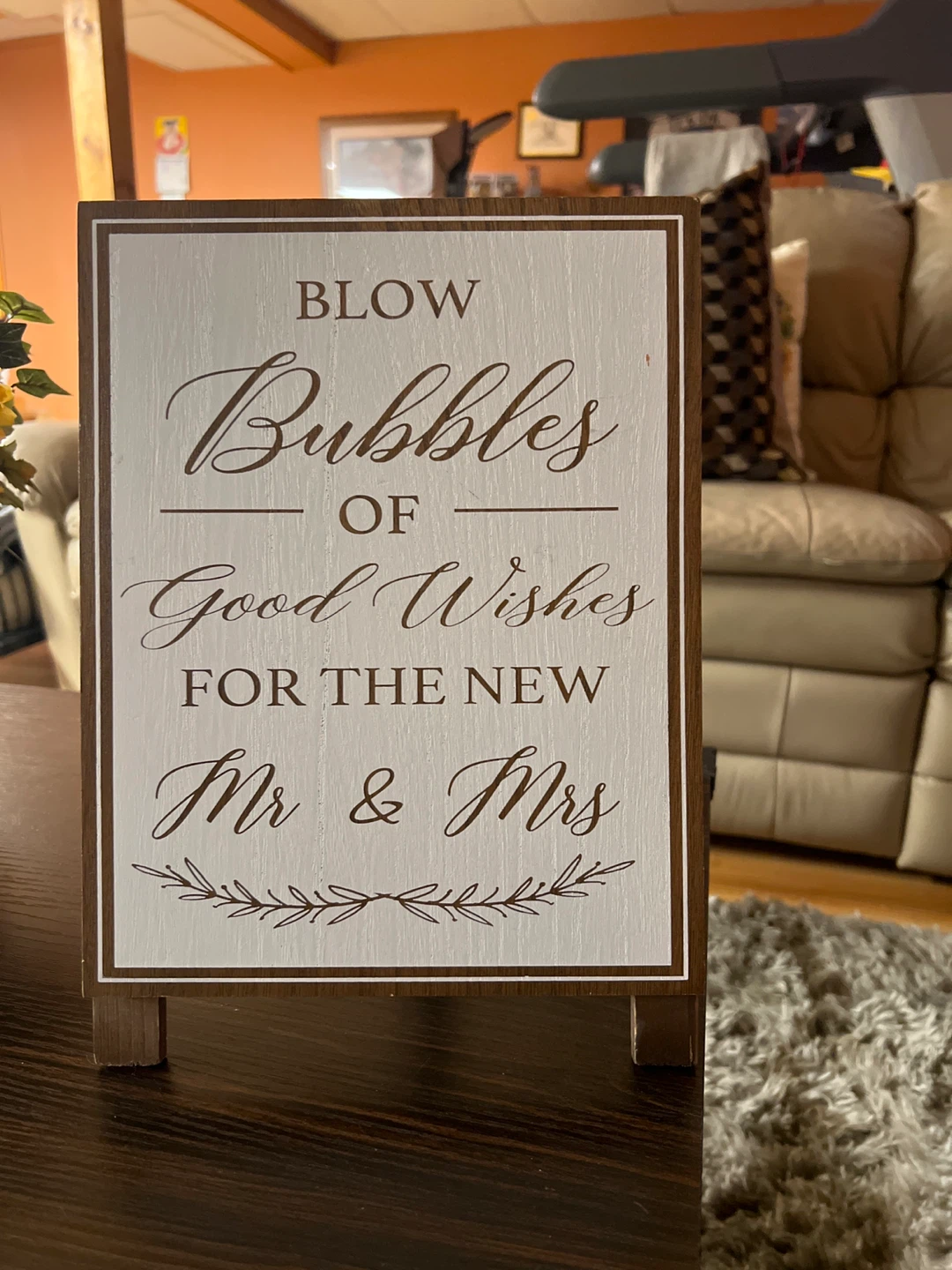 Wedding "Blow Bubbles of Good Wishes" Sign