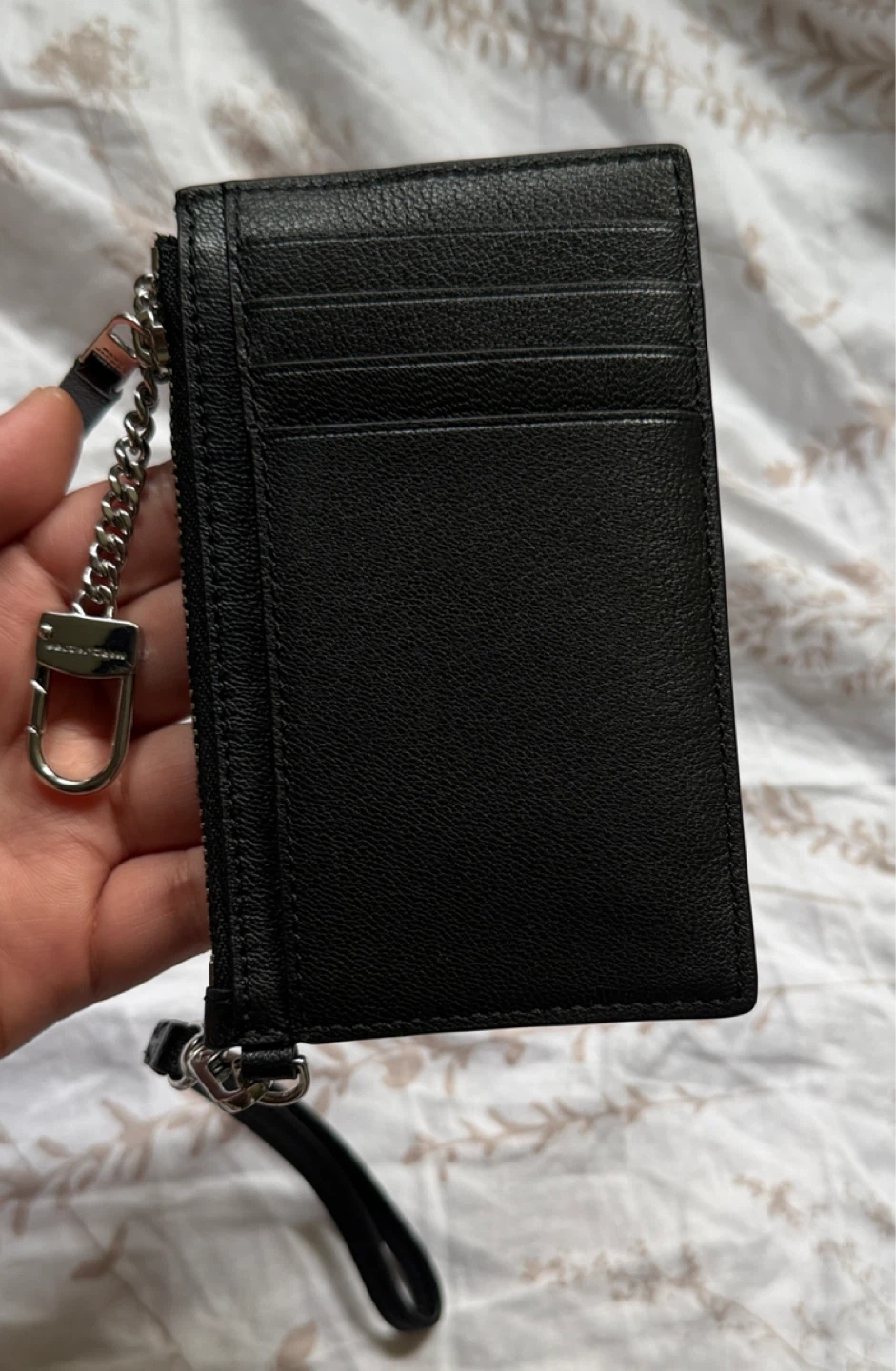 Marc Jacobs Black Leather Zip Pouch Card Coin Holder - photo 2