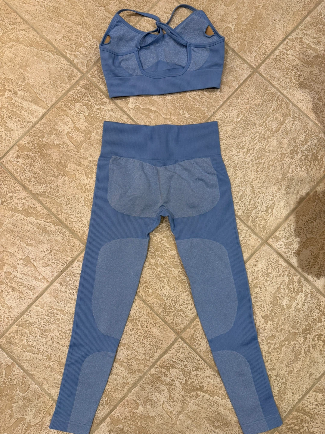 Blue Workout Set - Sports Bra & Leggings - photo 3