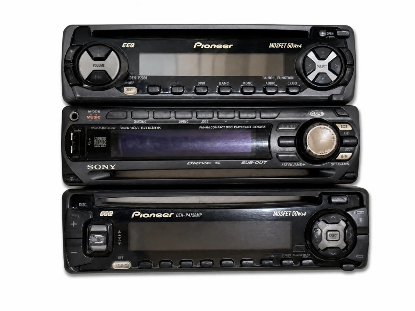 Pioneer & Sony Car Stereos (3-Pack)