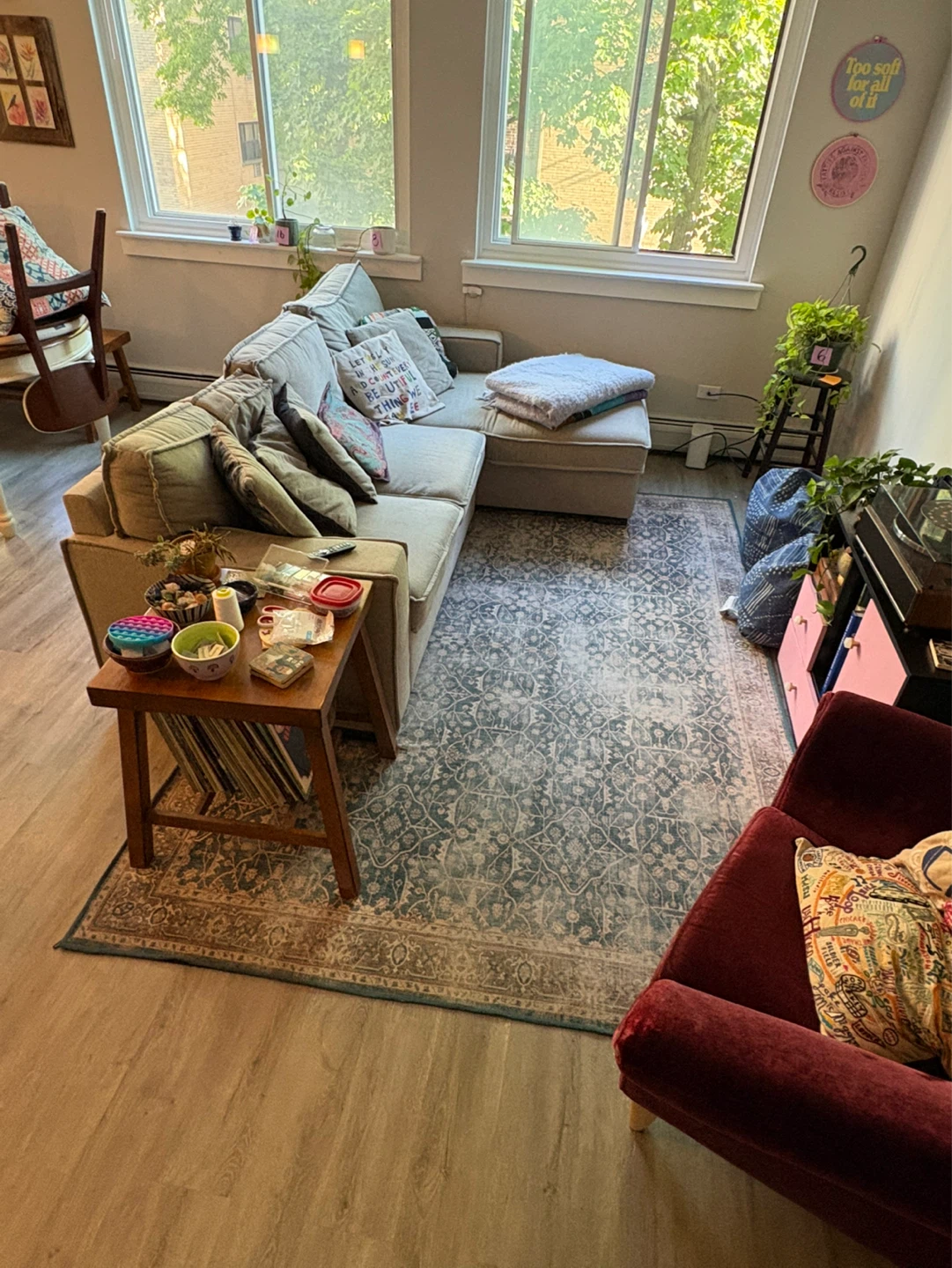 Ruggable Teal Patterned Rug