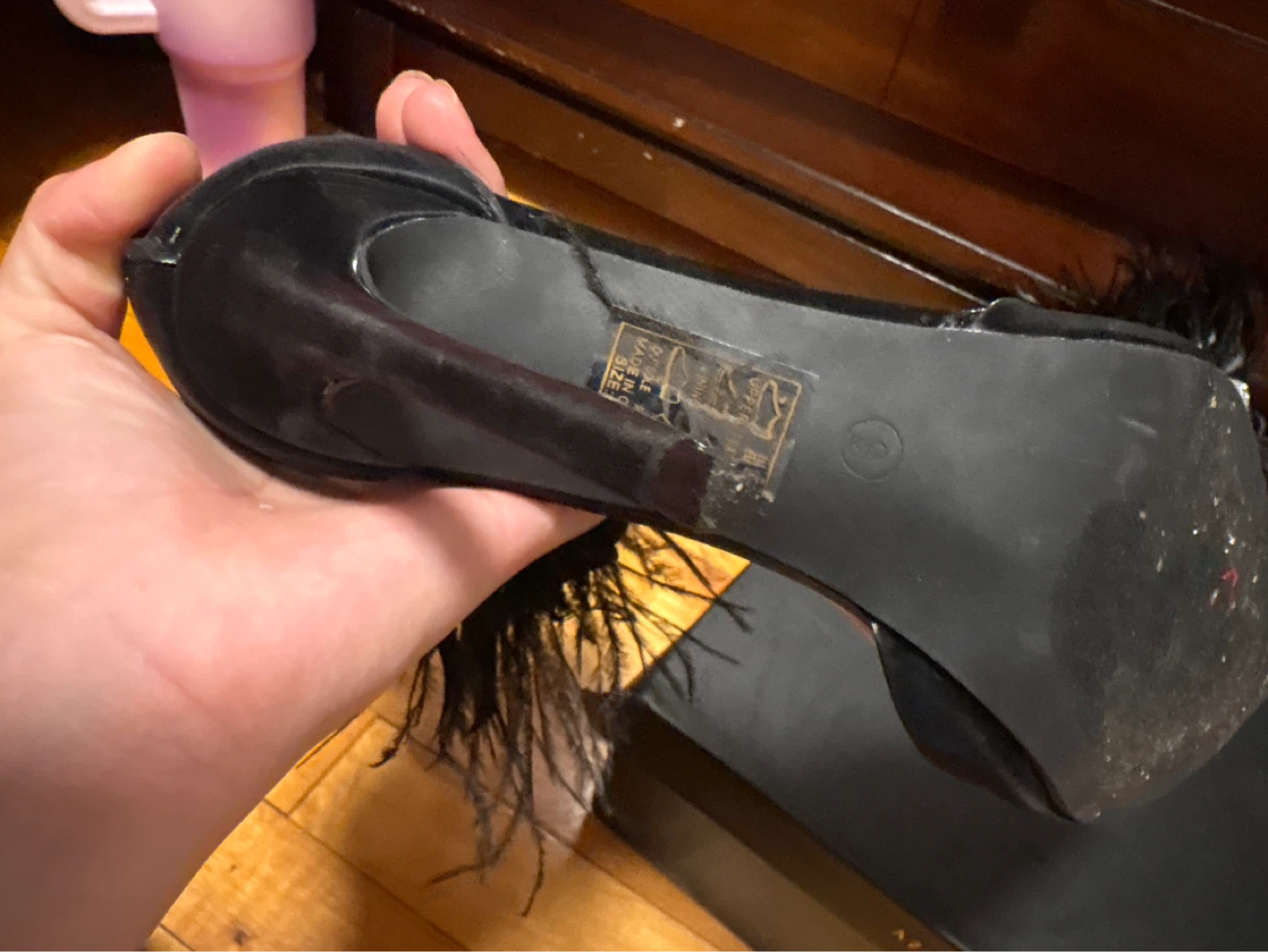 AZALEA WANG Black Feather Stiletto Heels - photo 2