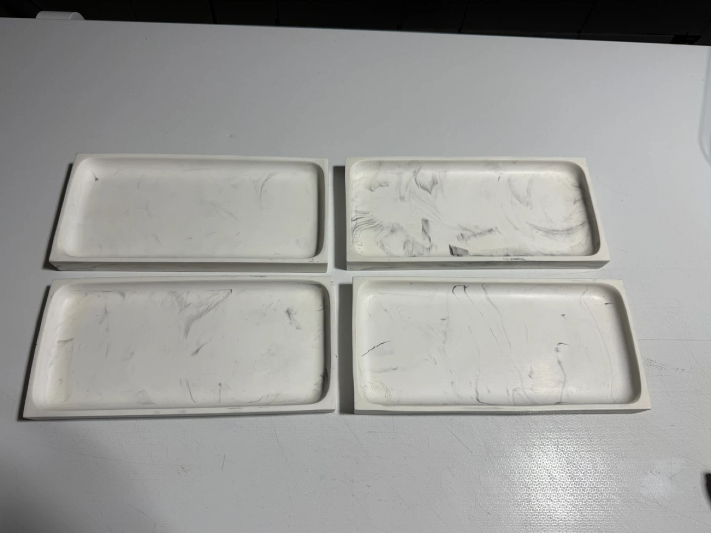 Marble Look Vanity Trays Set of 4 – Bathroom, Jewelry & Decor