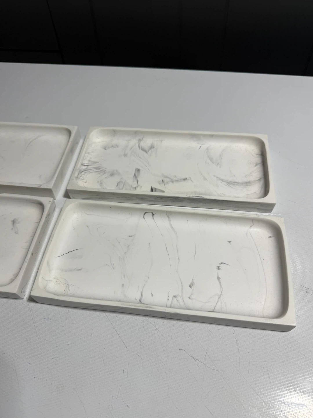 Marble Look Vanity Trays Set of 4 – Bathroom, Jewelry & Decor - photo 2