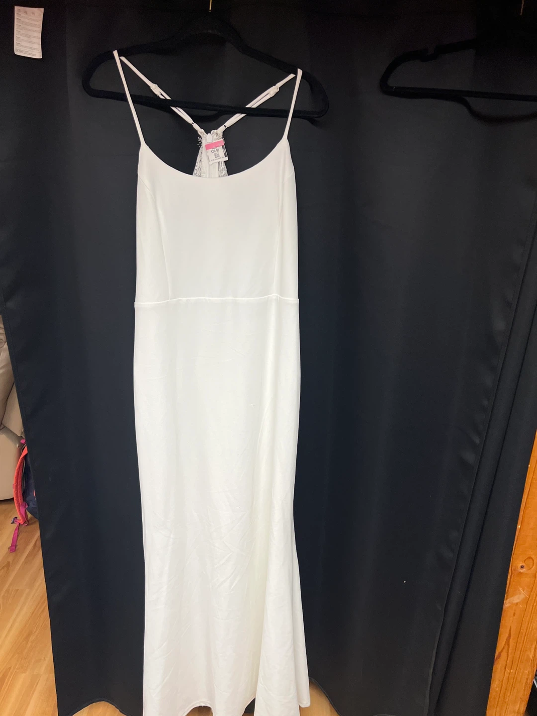 White Slip Dress with Lace Back - photo 2
