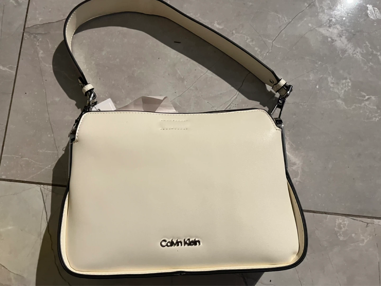 Calvin Klein Cream Shoulder Bag