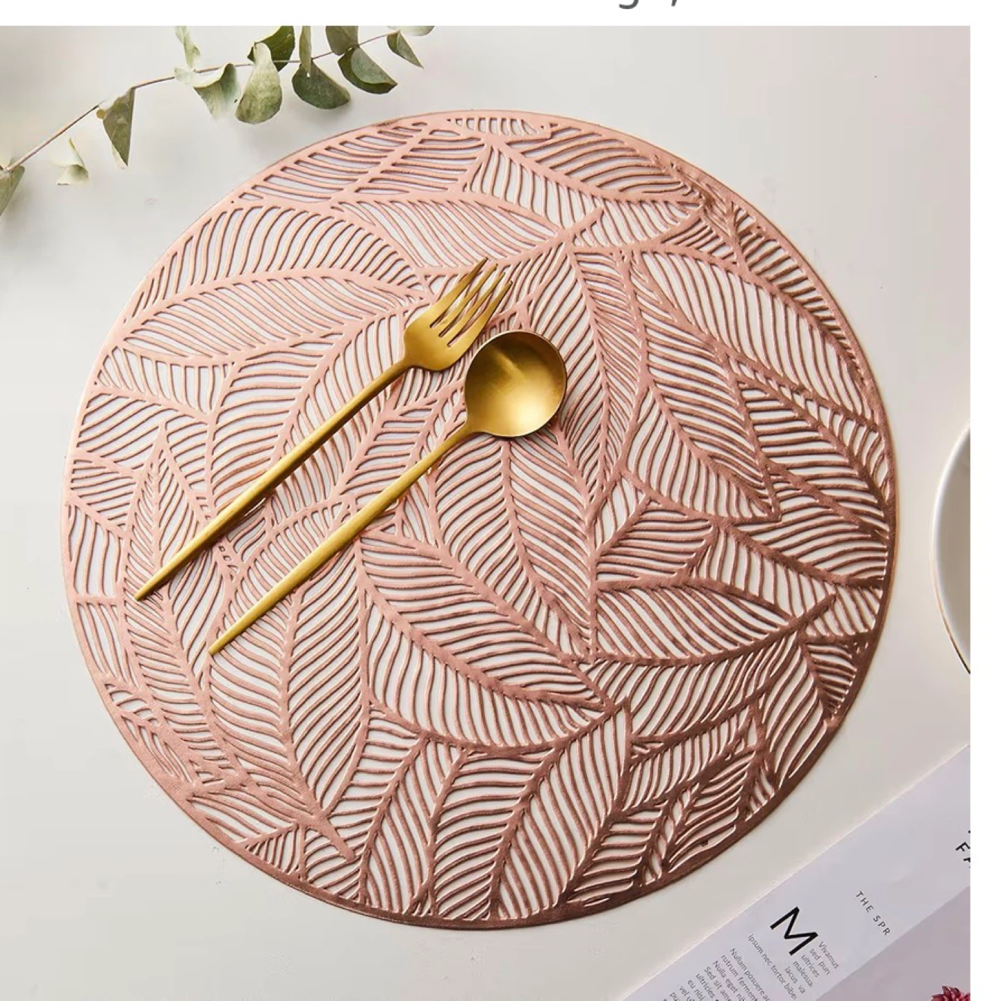 ZGHQHCDR H Set of 4 Round Placemats - photo 3
