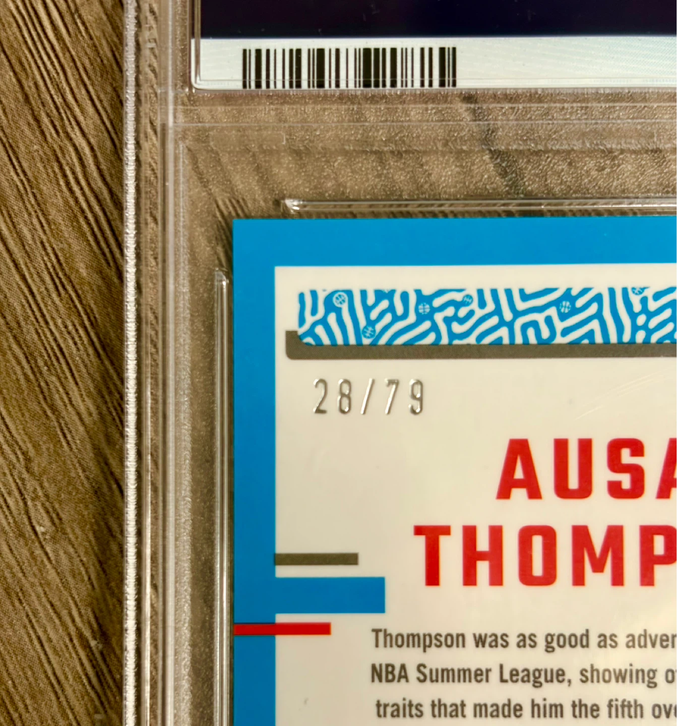 2023-24 Optic Ausar Thompson Pink Velocity RC #255 autograph - photo 4