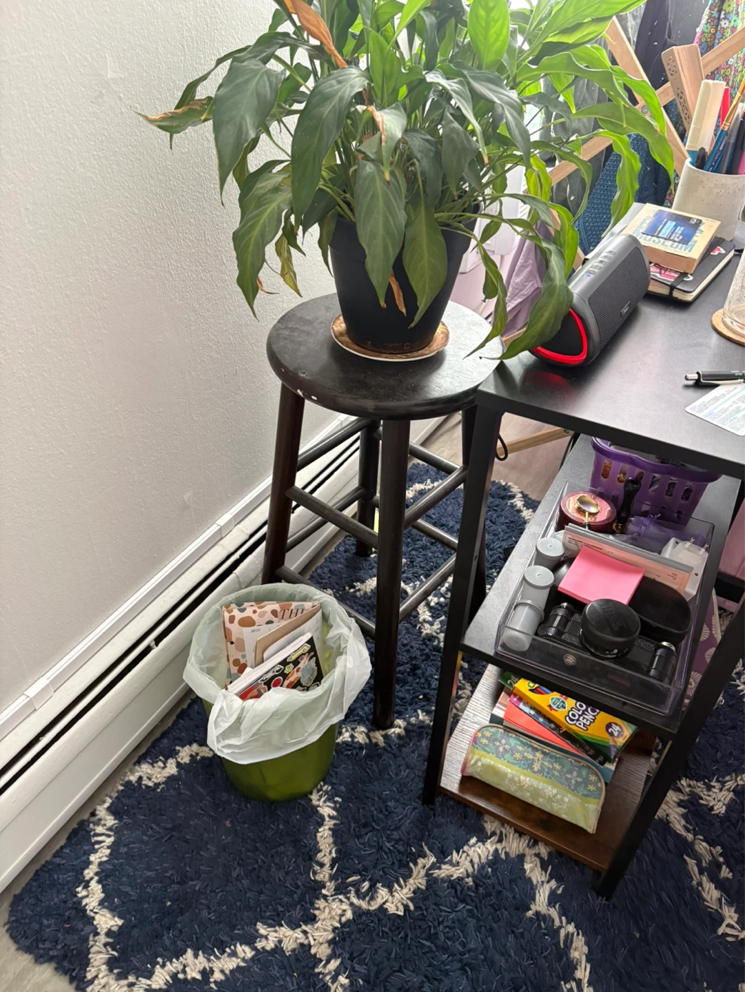 Black Stools/Plant Stands (set of 2)