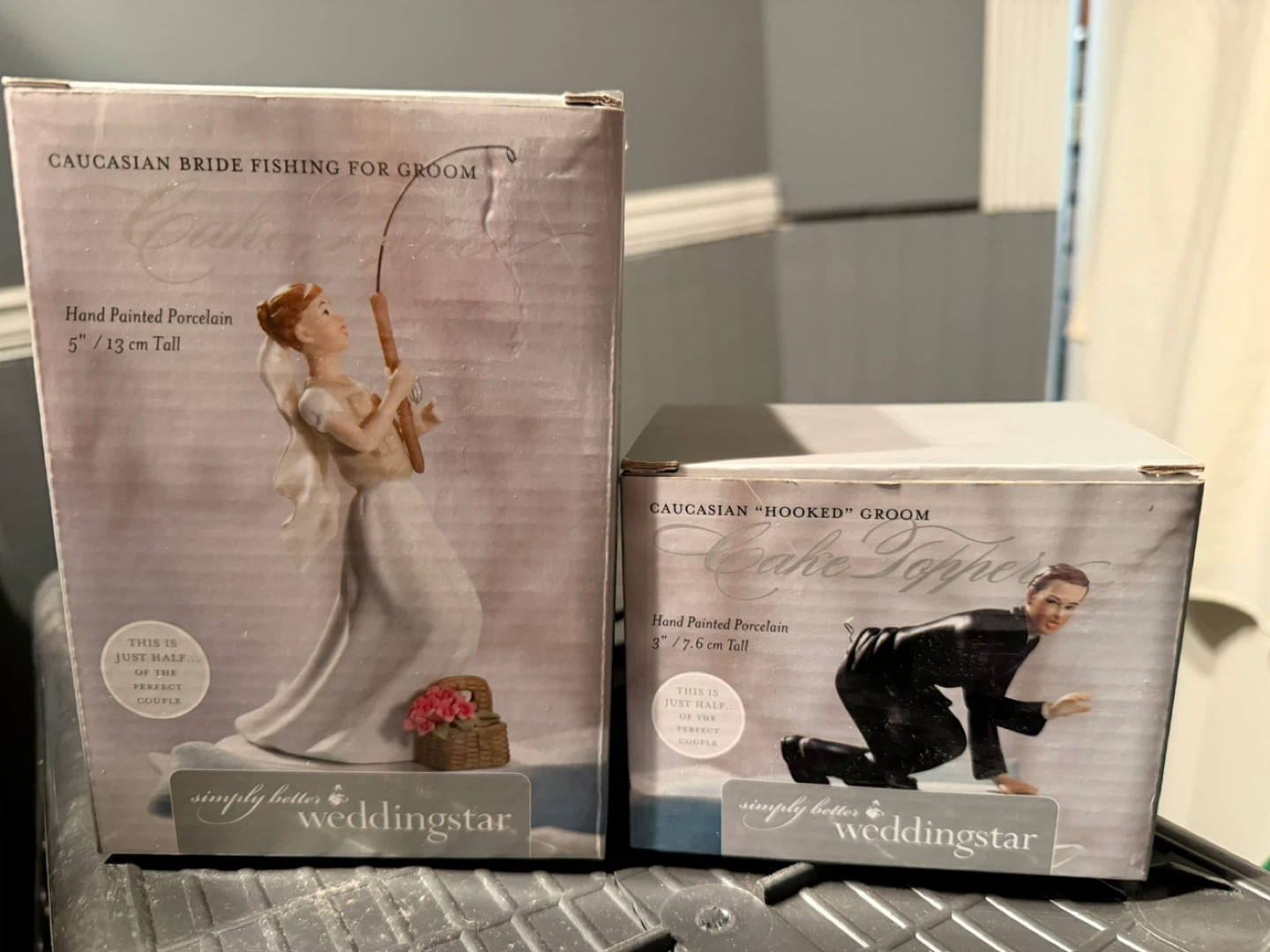 Weddingstar " Bride Fishing for Groom" Cake Topper