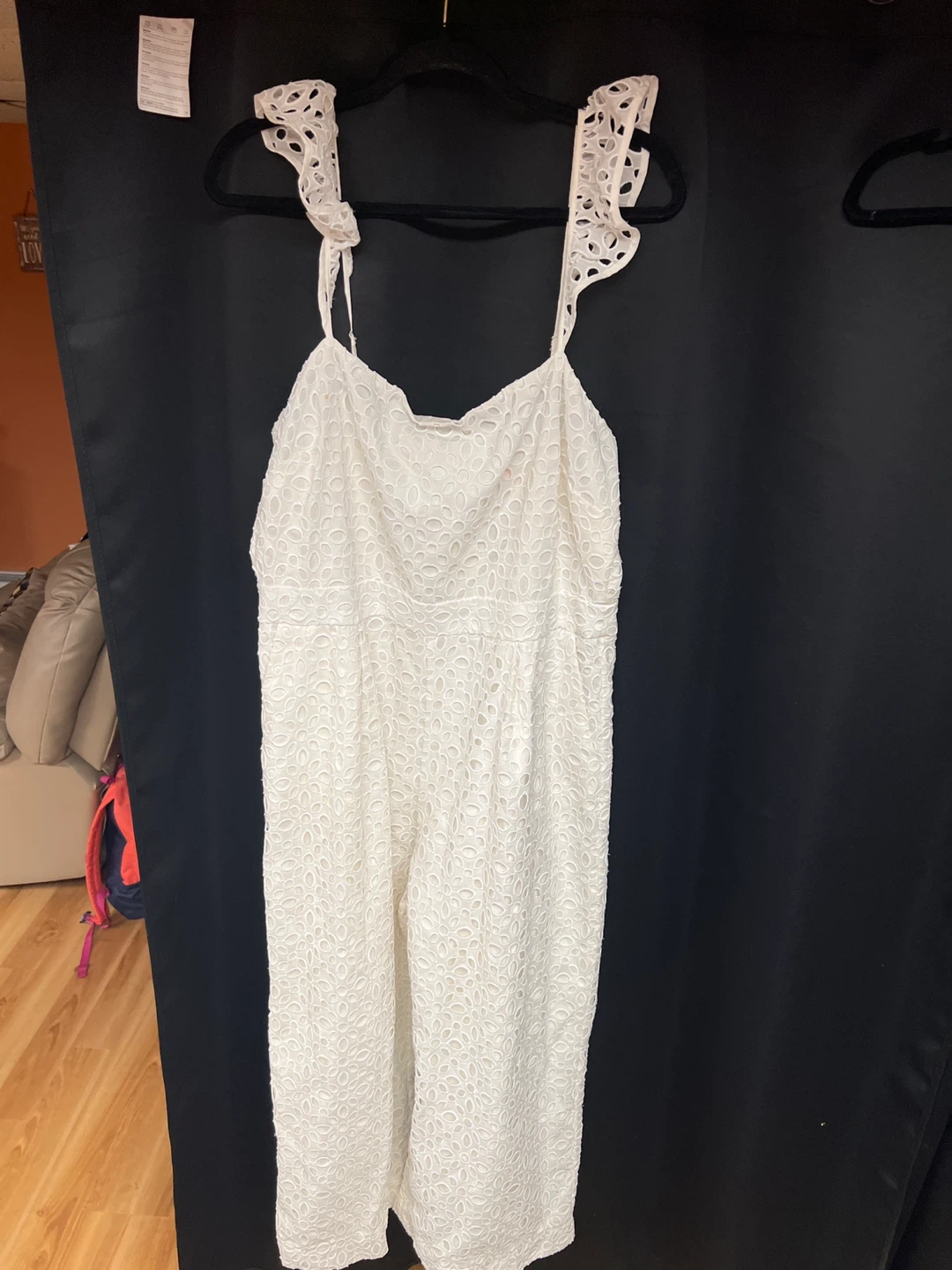 White Eyelet Jumpsuit