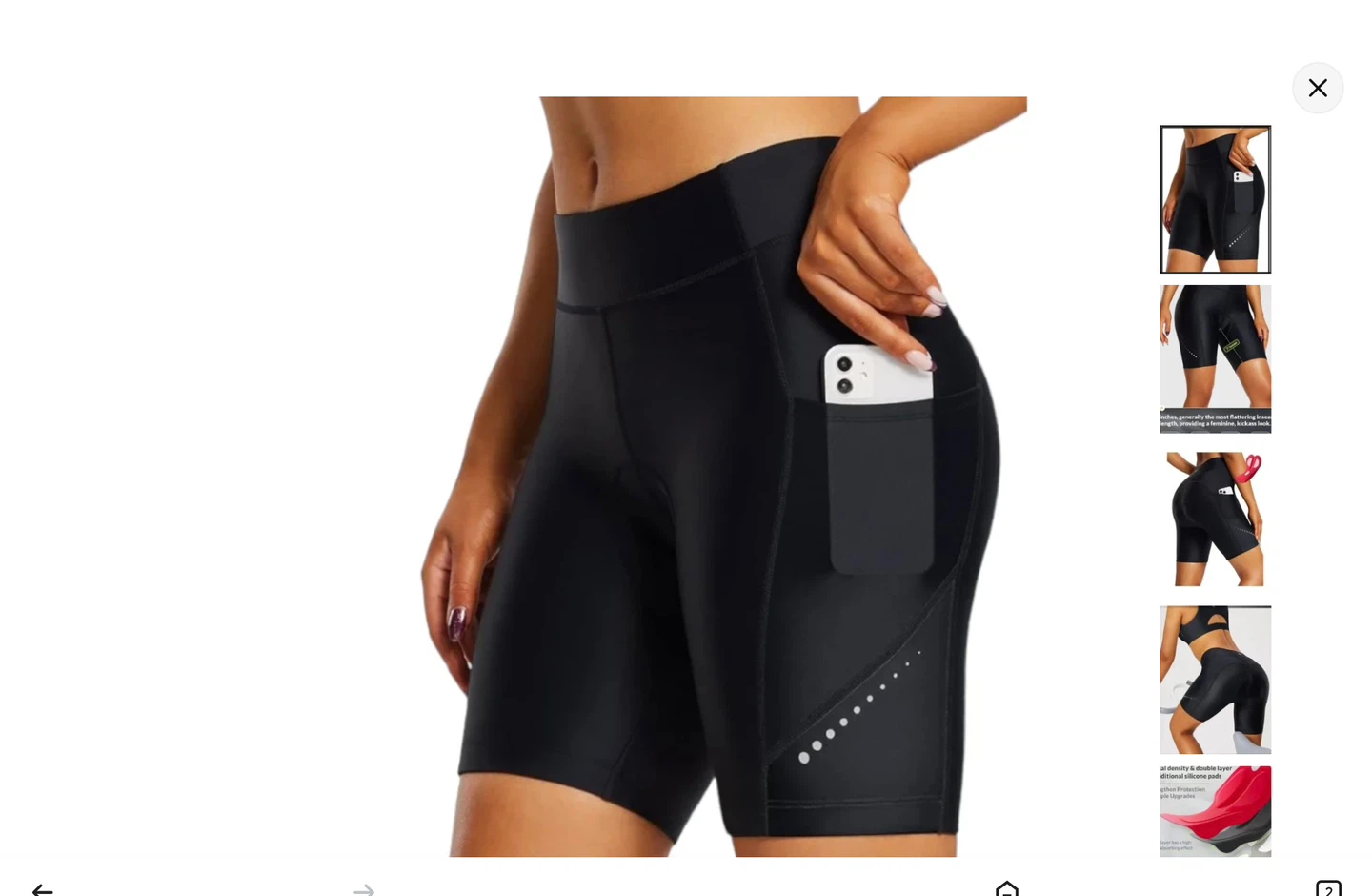 New 4D Padded ladies Bike Shorts size L - photo 5
