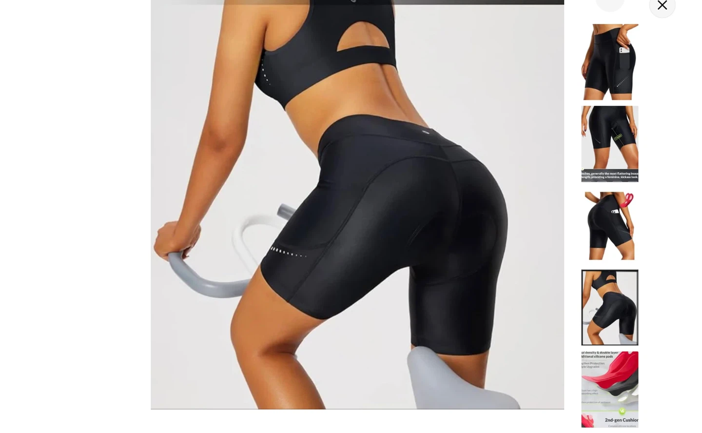 New 4D Padded ladies Bike Shorts size L - photo 3