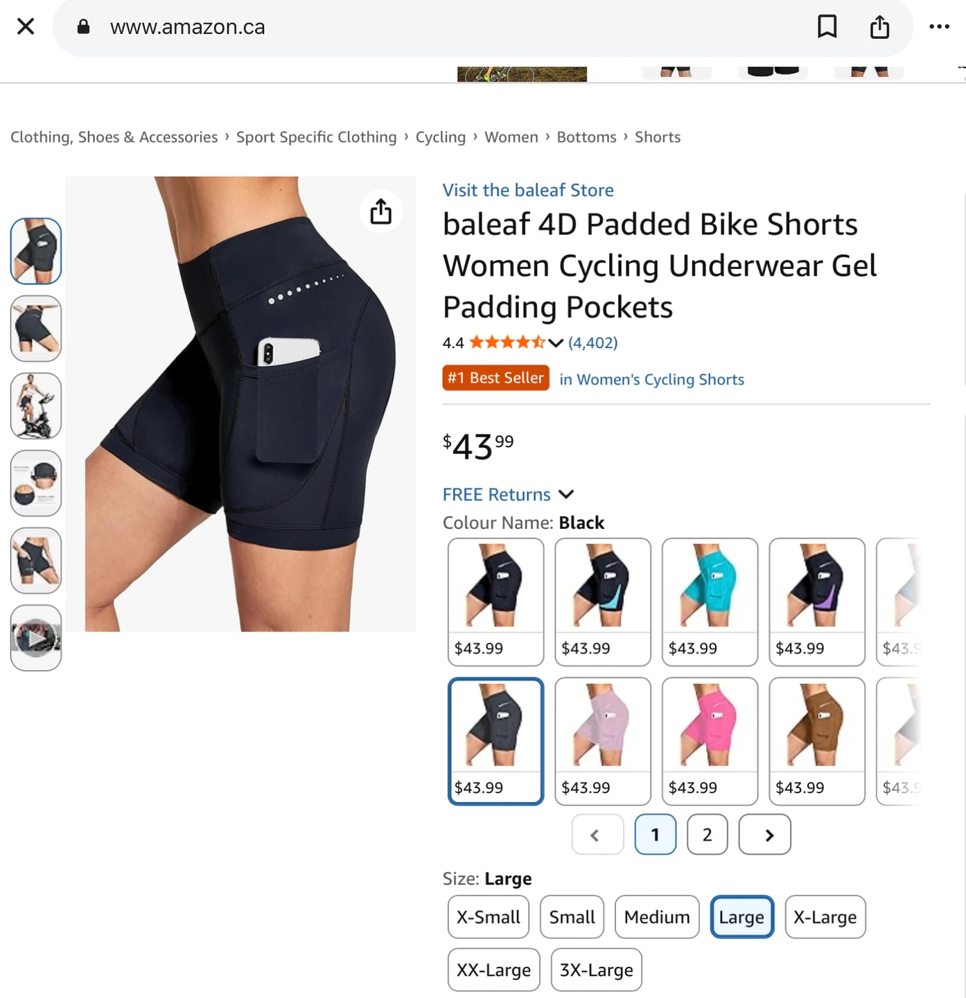 New 4D Padded ladies Bike Shorts size L