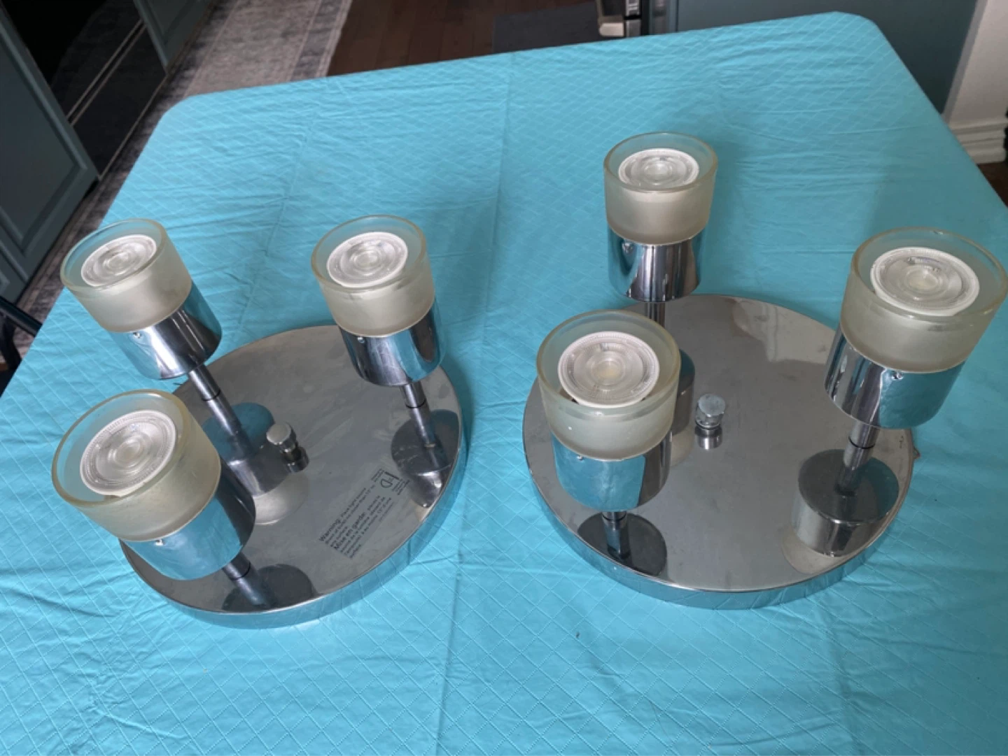 Chrome 4-Light Track Lighting Fixture