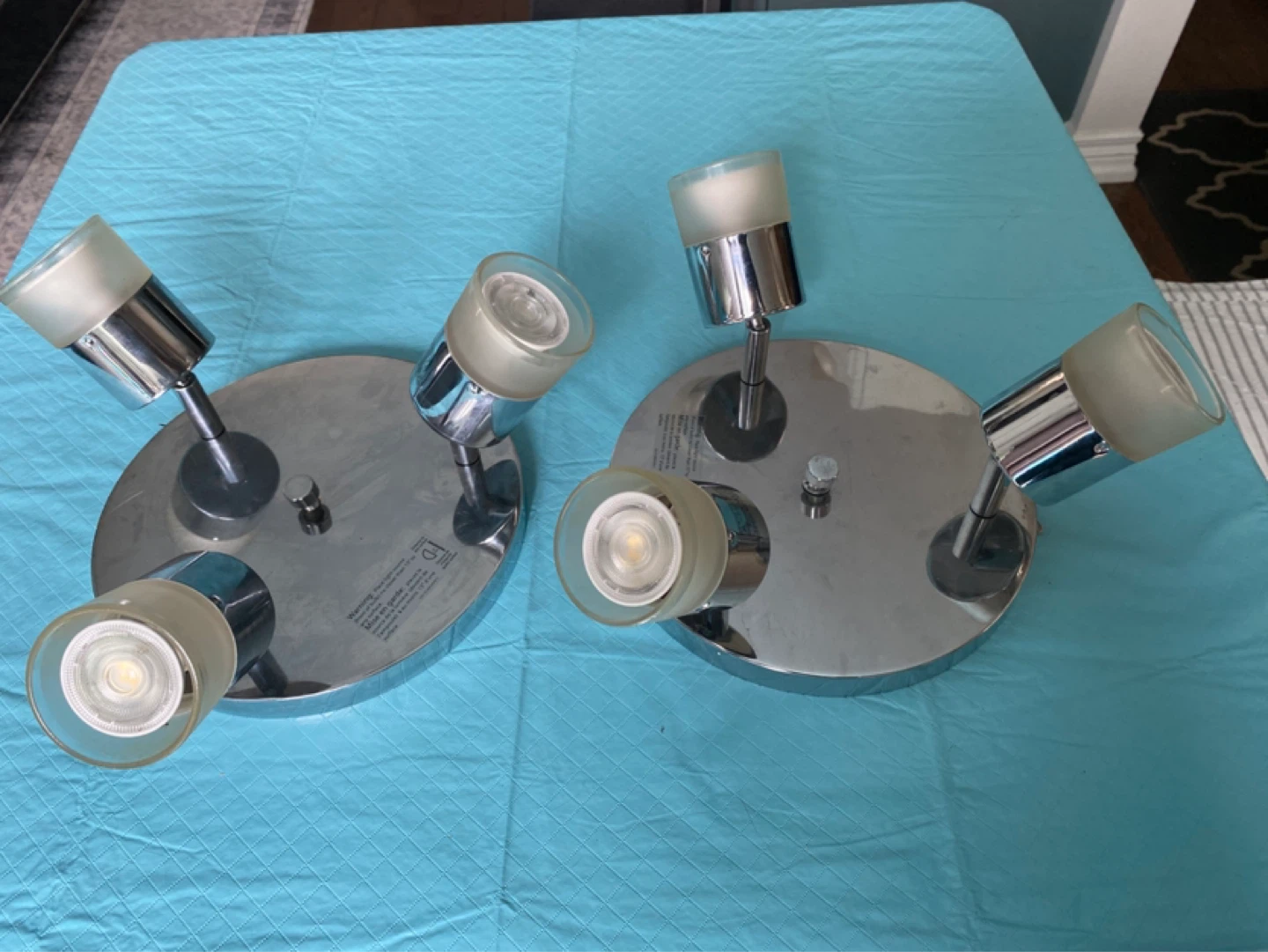 Chrome 4-Light Track Lighting Fixture - photo 2