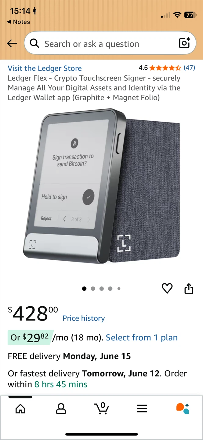 Ledger Flex Crypto Wallet