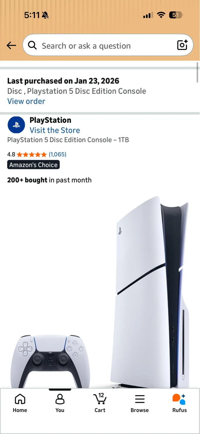 New, used for couple months,ps 5 Disc Edition Console 1tb - photo 2