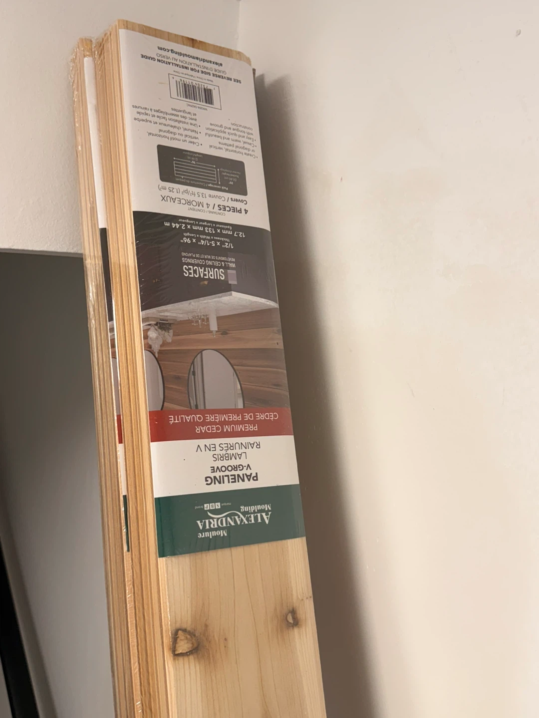 Alexandria Moulding Premium Cedar Wainscot Paneling