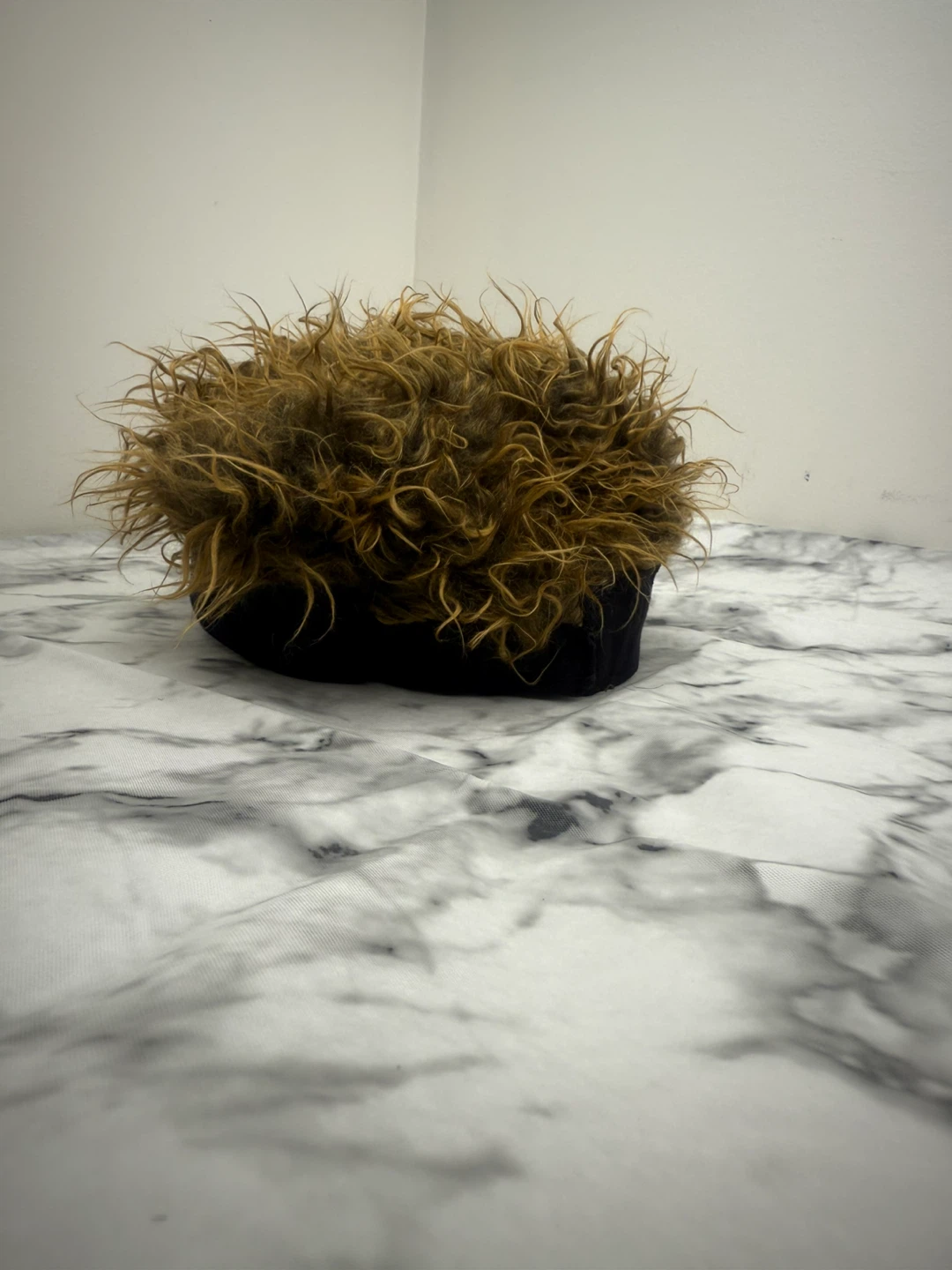 Flair Hair Visor Hat with Faux Hair Wig – Funny Costume Cap - photo 4