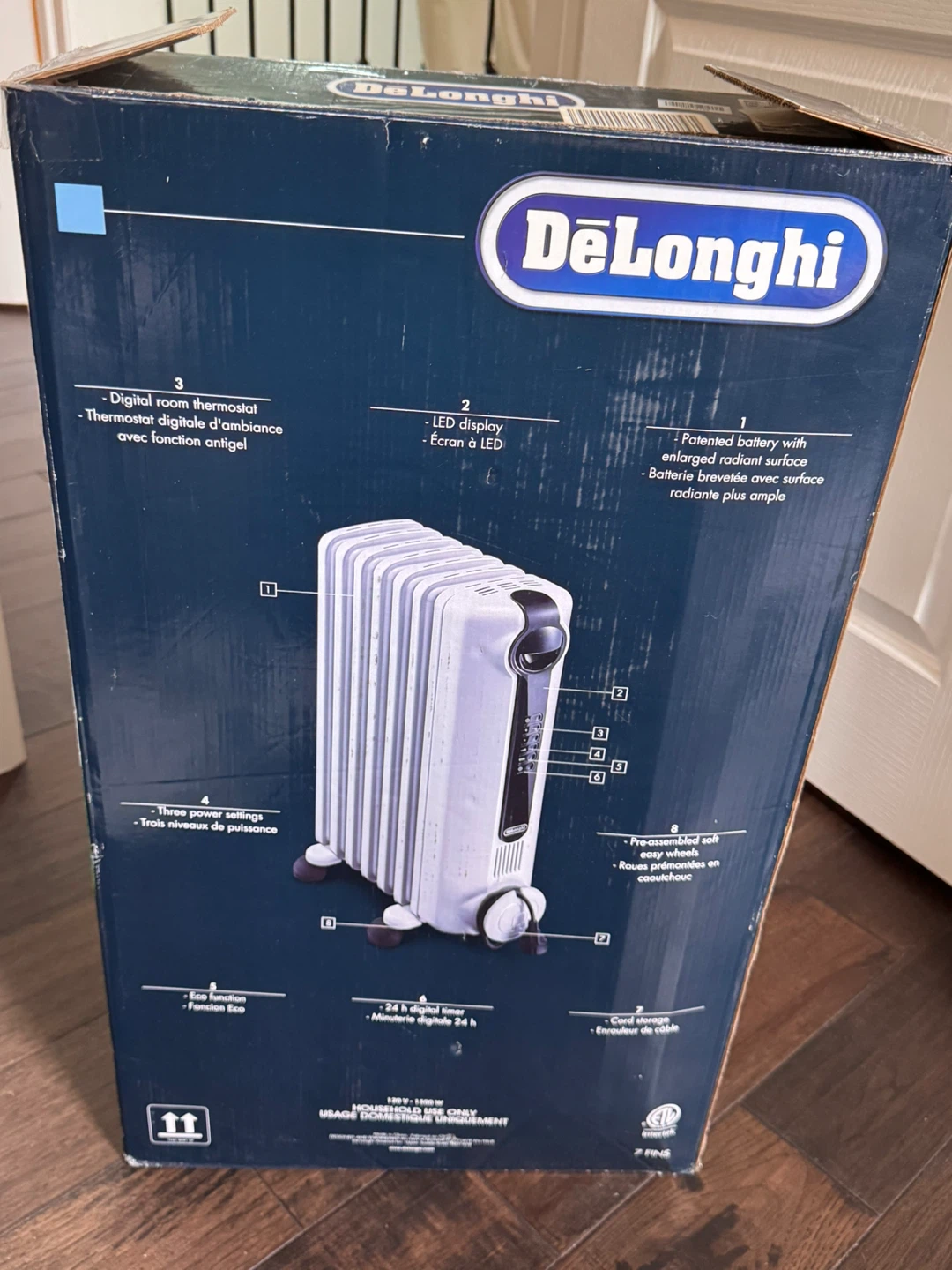 De'Longhi Oil-Filled Radiator Space Heater - photo 2