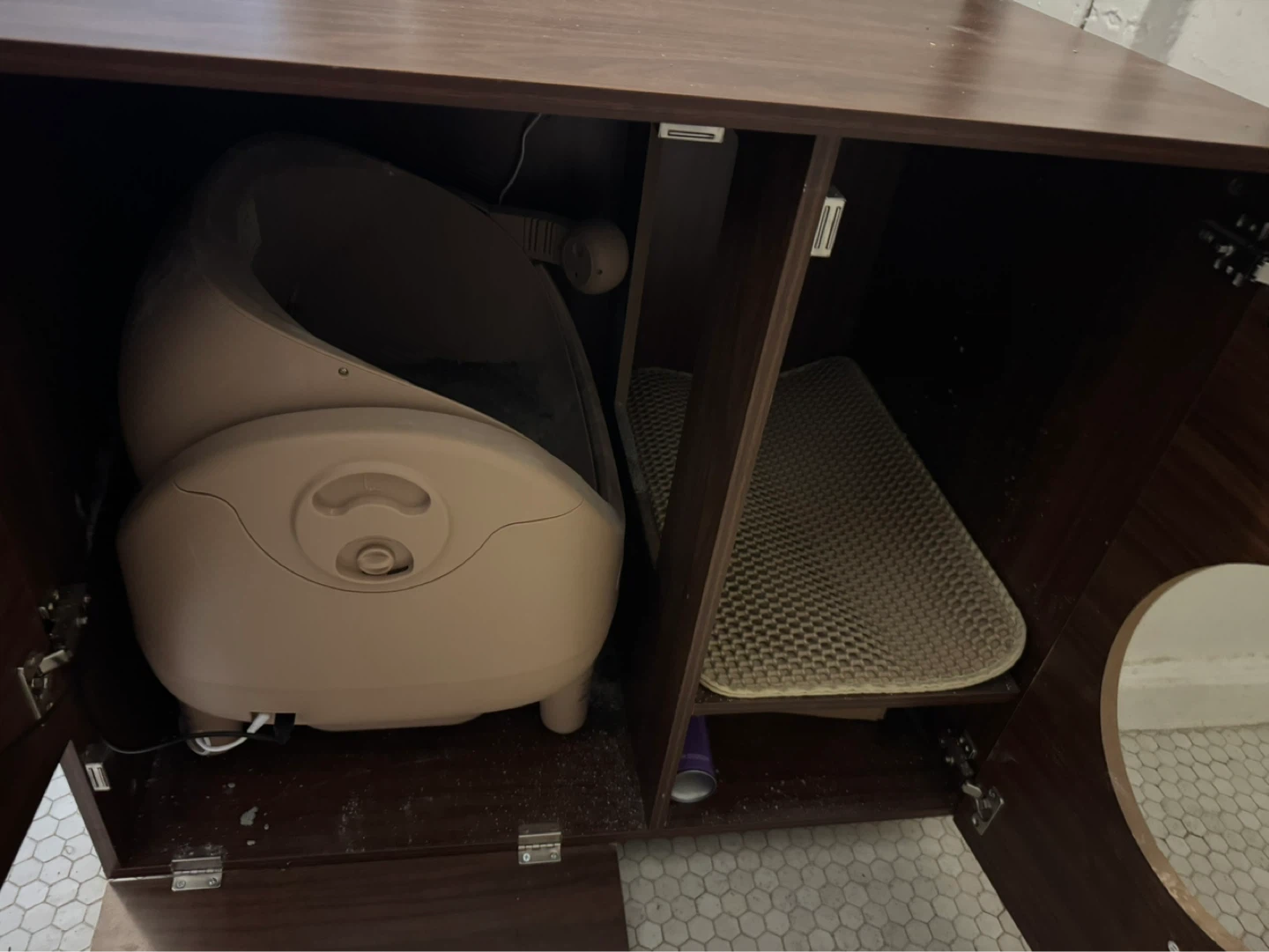 Furihome automatic Wooden Litter Box Enclosure Cabinet - photo 3
