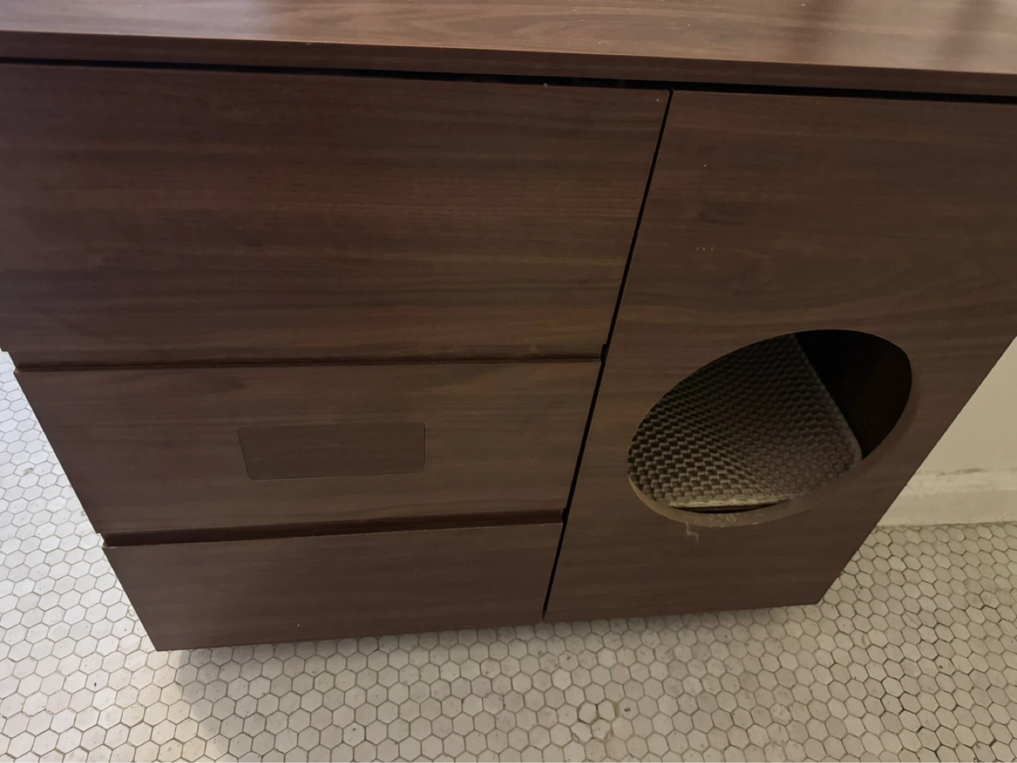 Furihome automatic Wooden Litter Box Enclosure Cabinet - photo 2
