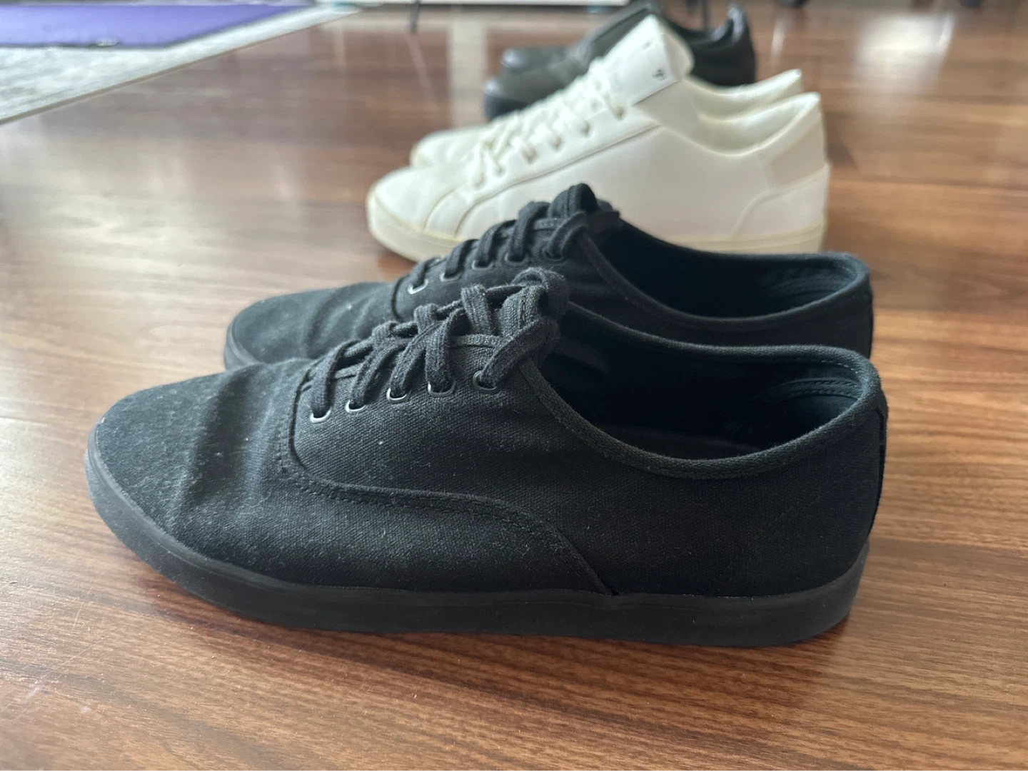 Muji Black Canvas Sneakers - photo 2