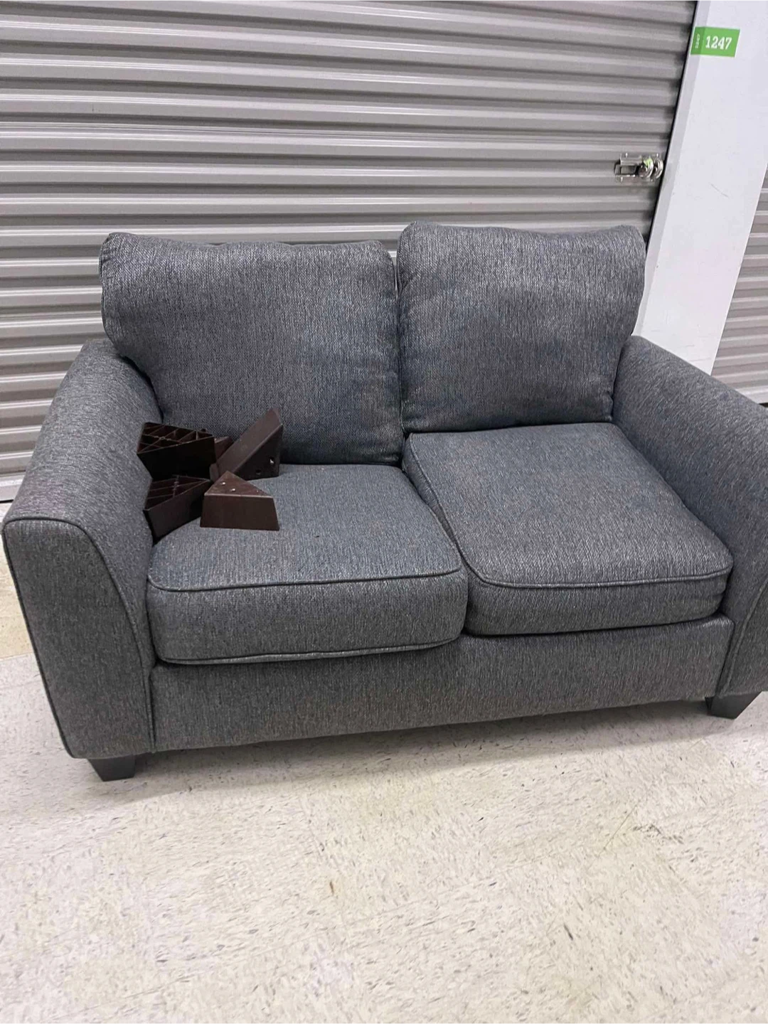 Gray Two-Seater Sofa