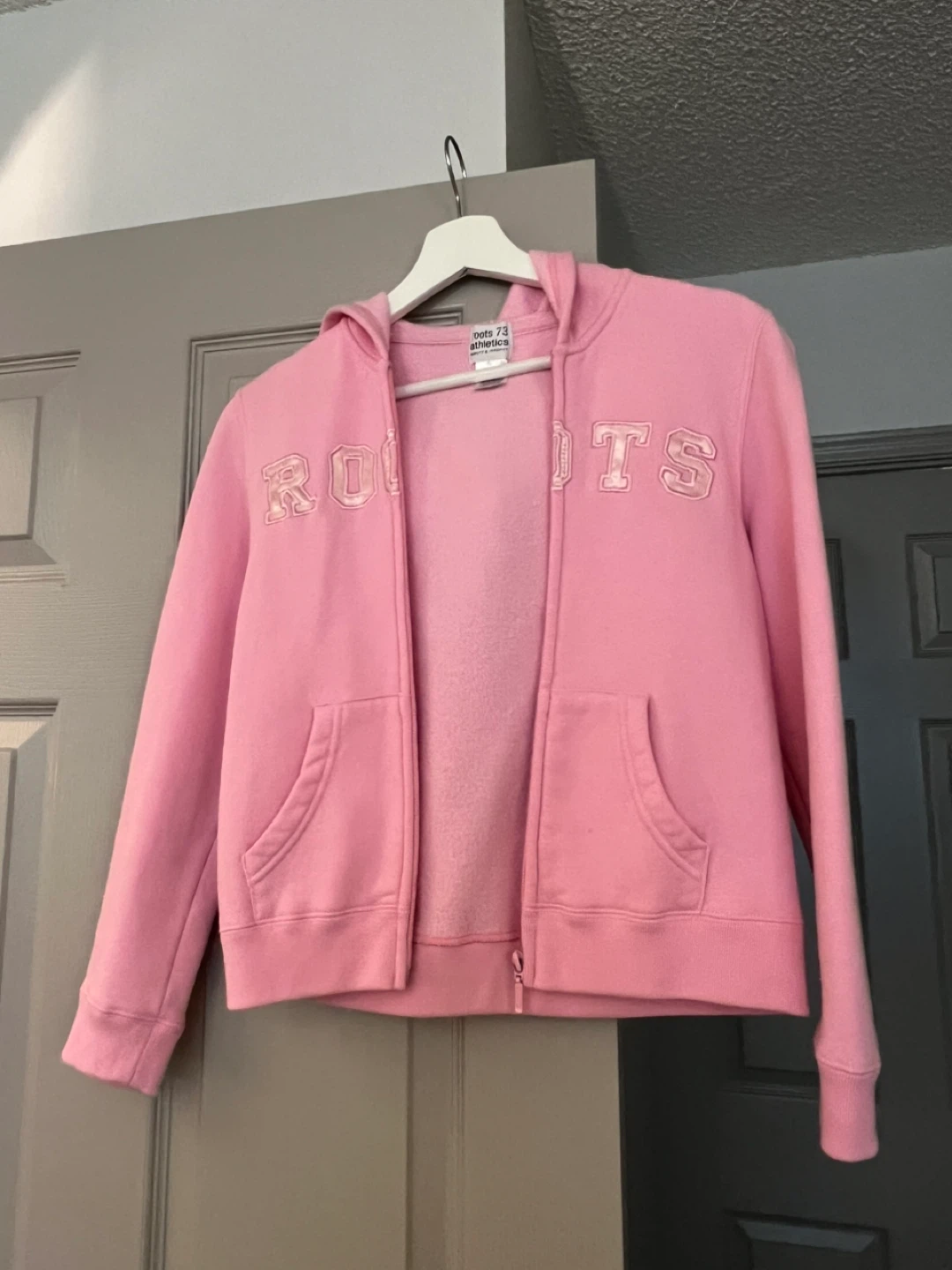 Roots Athletics Pink Zip-Up Hoodie