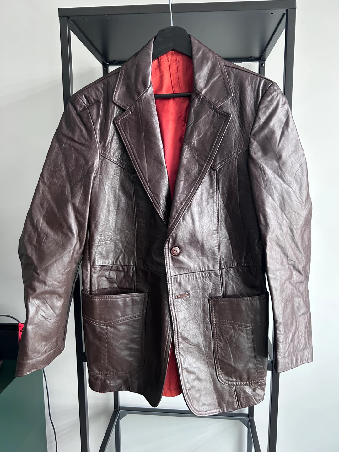 Vintage Sheplers Women’s Oversized Leather Jacket Size 38