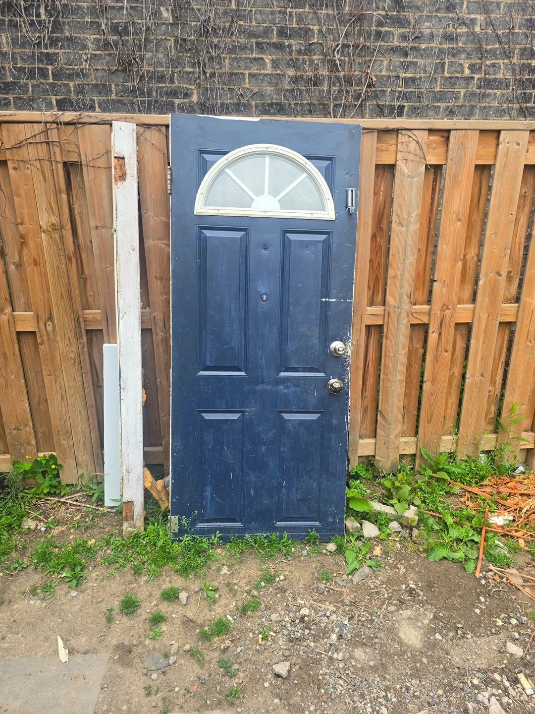 Used Exterior Steel Door (Half-Moon Window) – Approx. 32” x 77 - photo 4