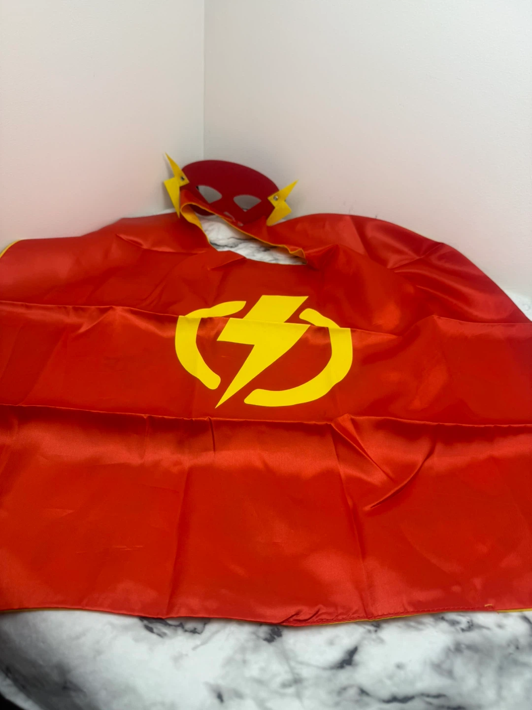 Children’s Flash Costume Cape and Mask Set
