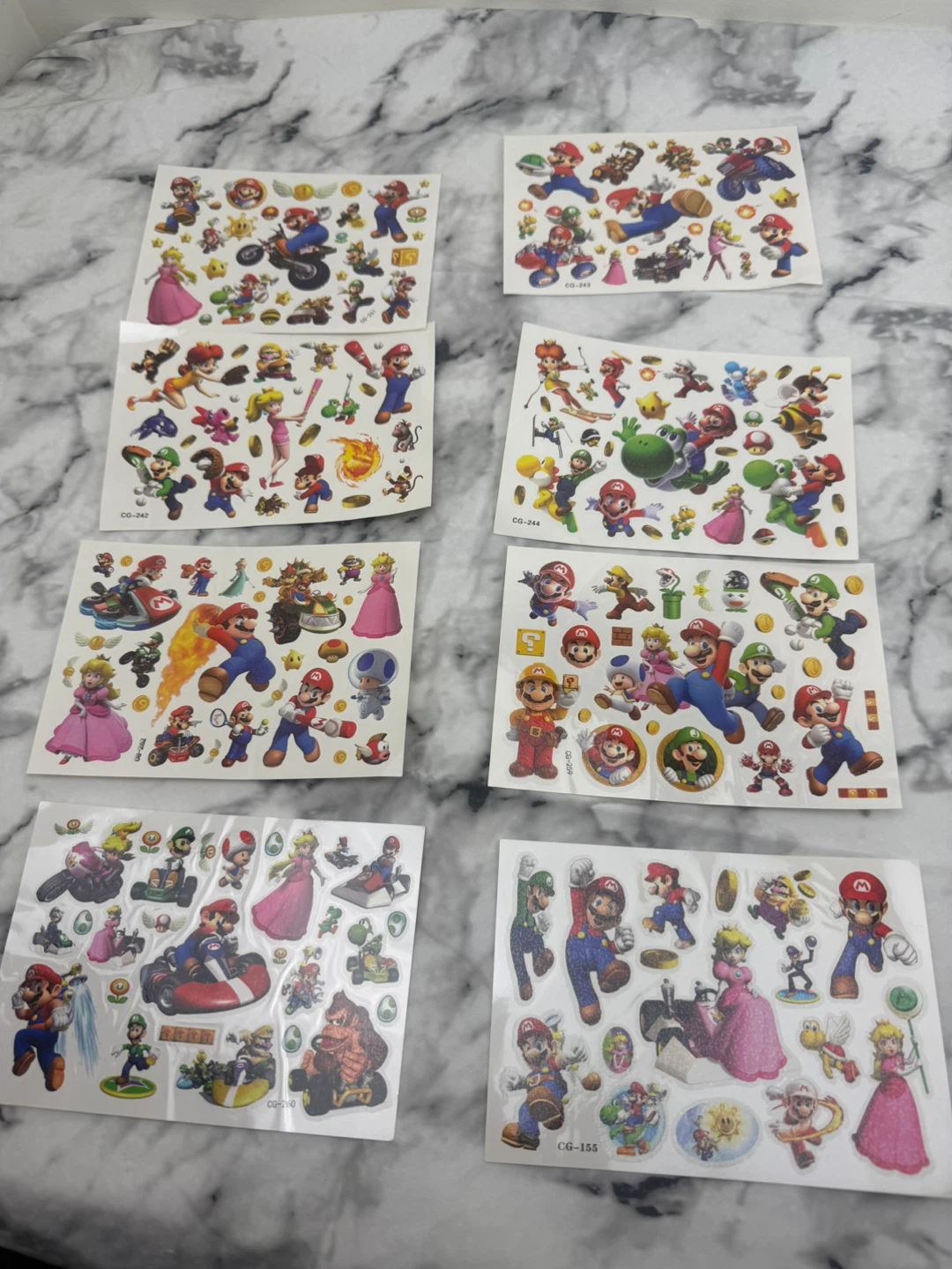 Super Mario Tatoo Sheets (8 Pack)