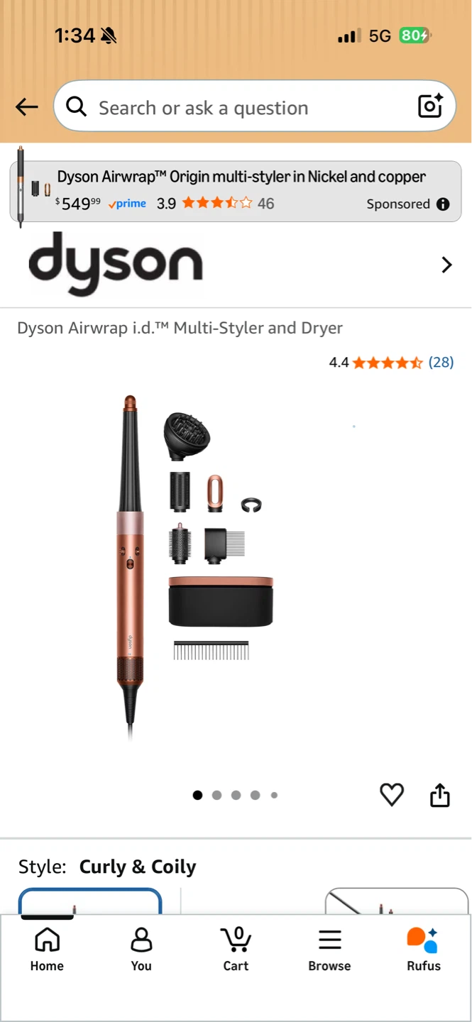 Dyson Airwrap™ Origin Multi-Styler in Nickel and Copper