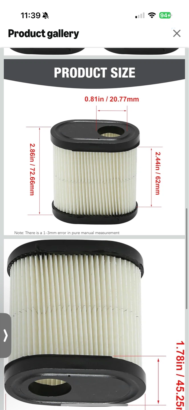 Air Filter Replacement Tecumseh LEV100, LEV115, LEV120 (4-Pack) - photo 2