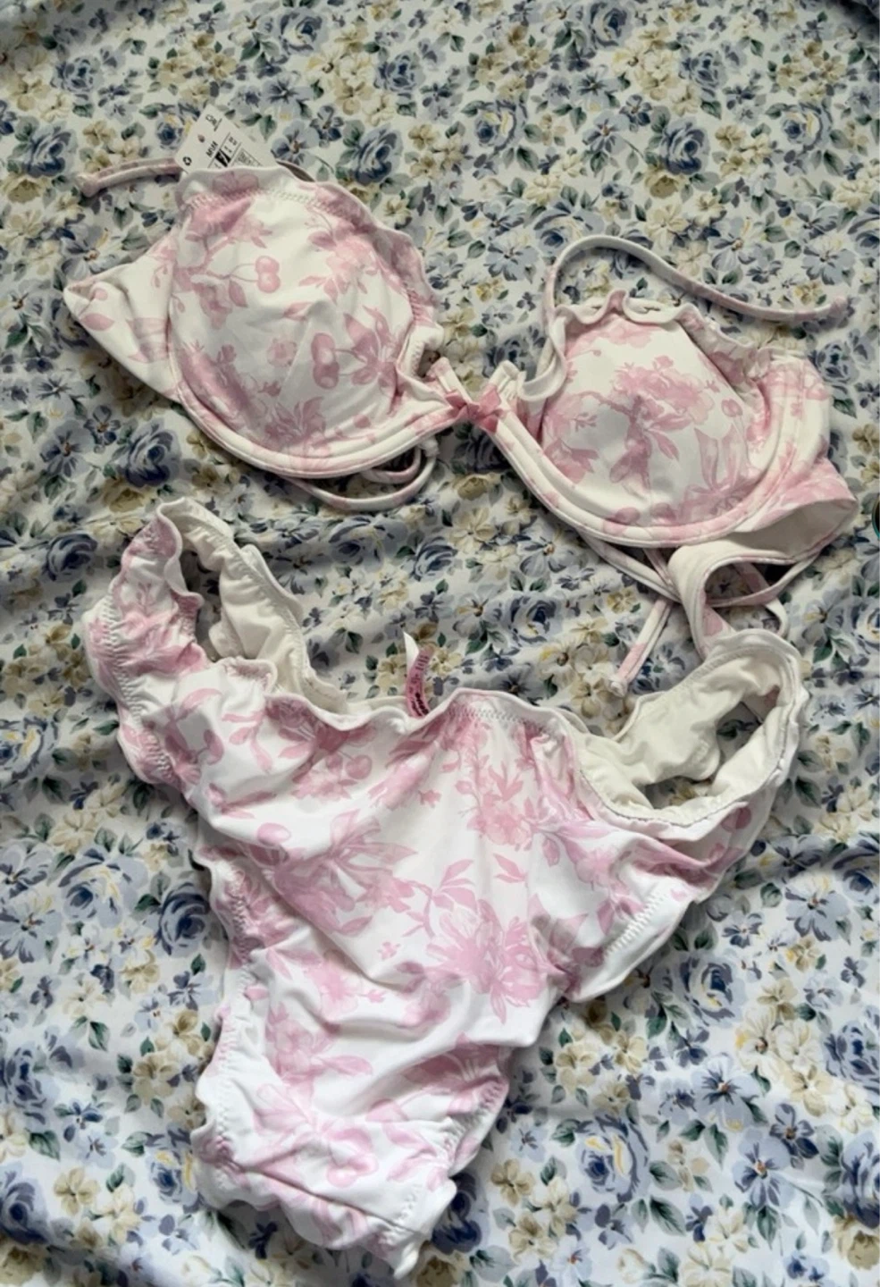 Pink Floral Bikini Set