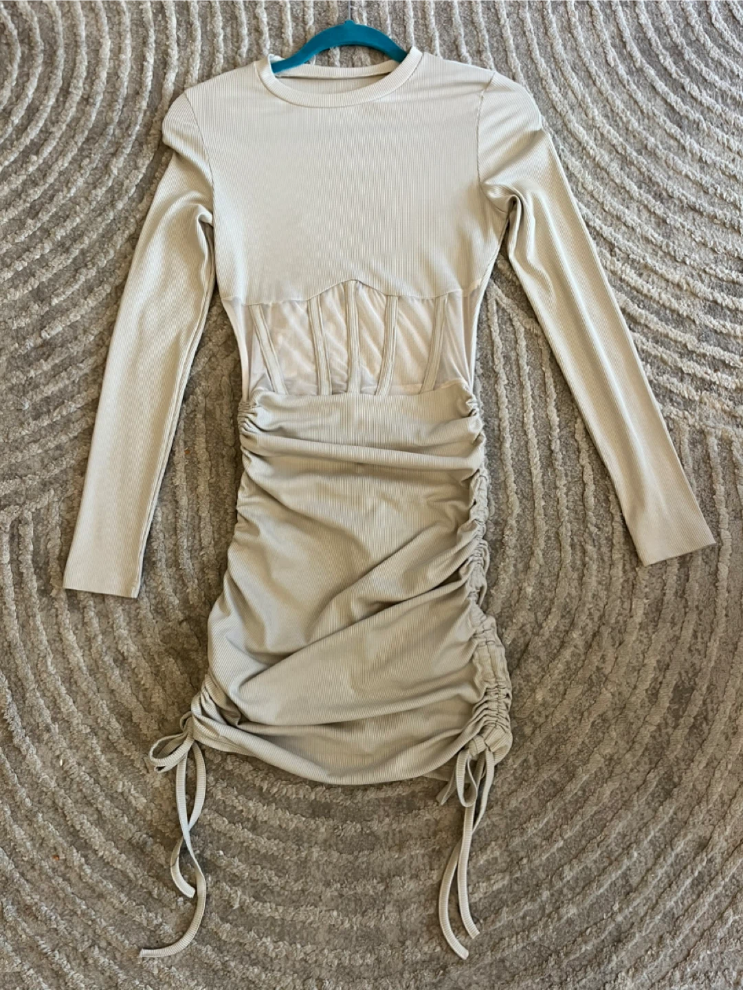 Ruched Corset Long Sleeve Dress never worn
