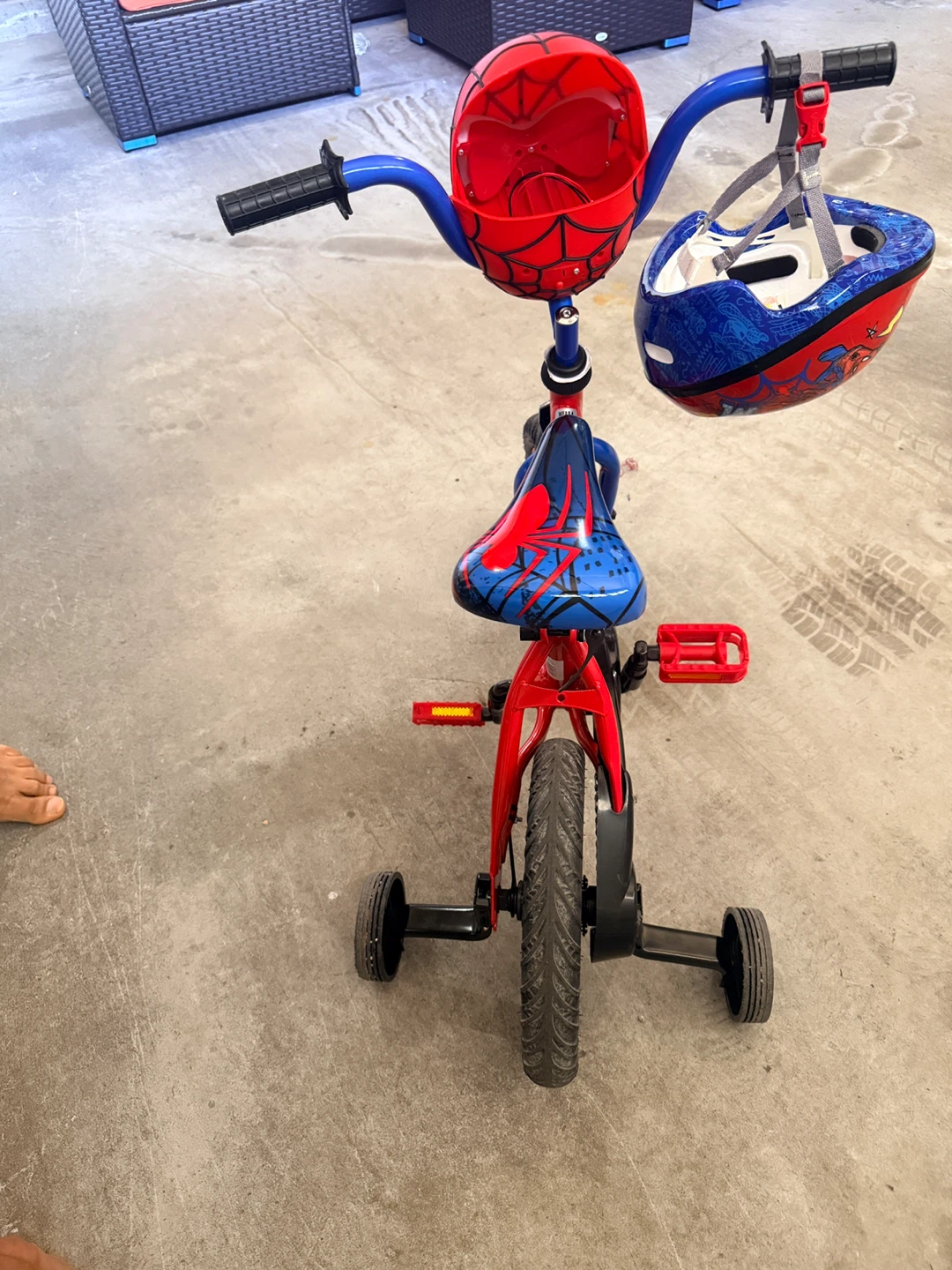 Kids Spider-Man  one click easy remove Training Wheels Bike - photo 2