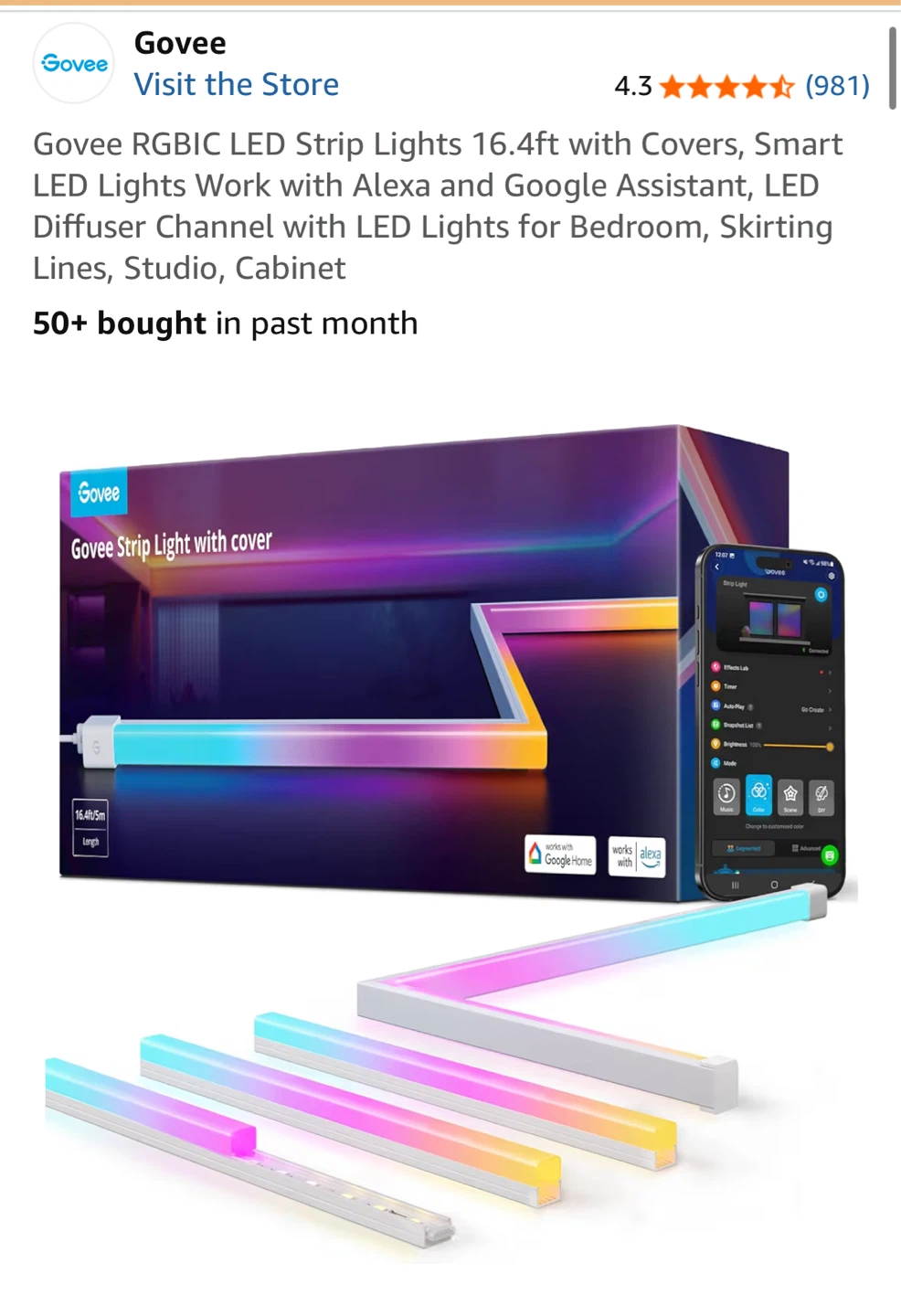 Sealed never openedGovee RGBIC LED Strip Lights