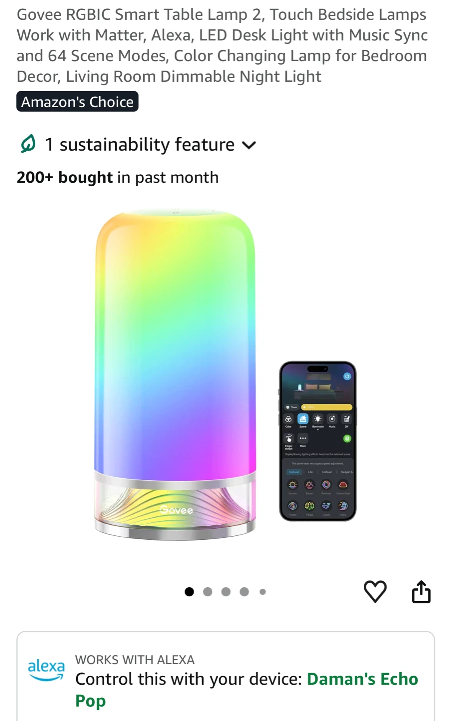 Govee RGBIC Smart Table Lamp 2